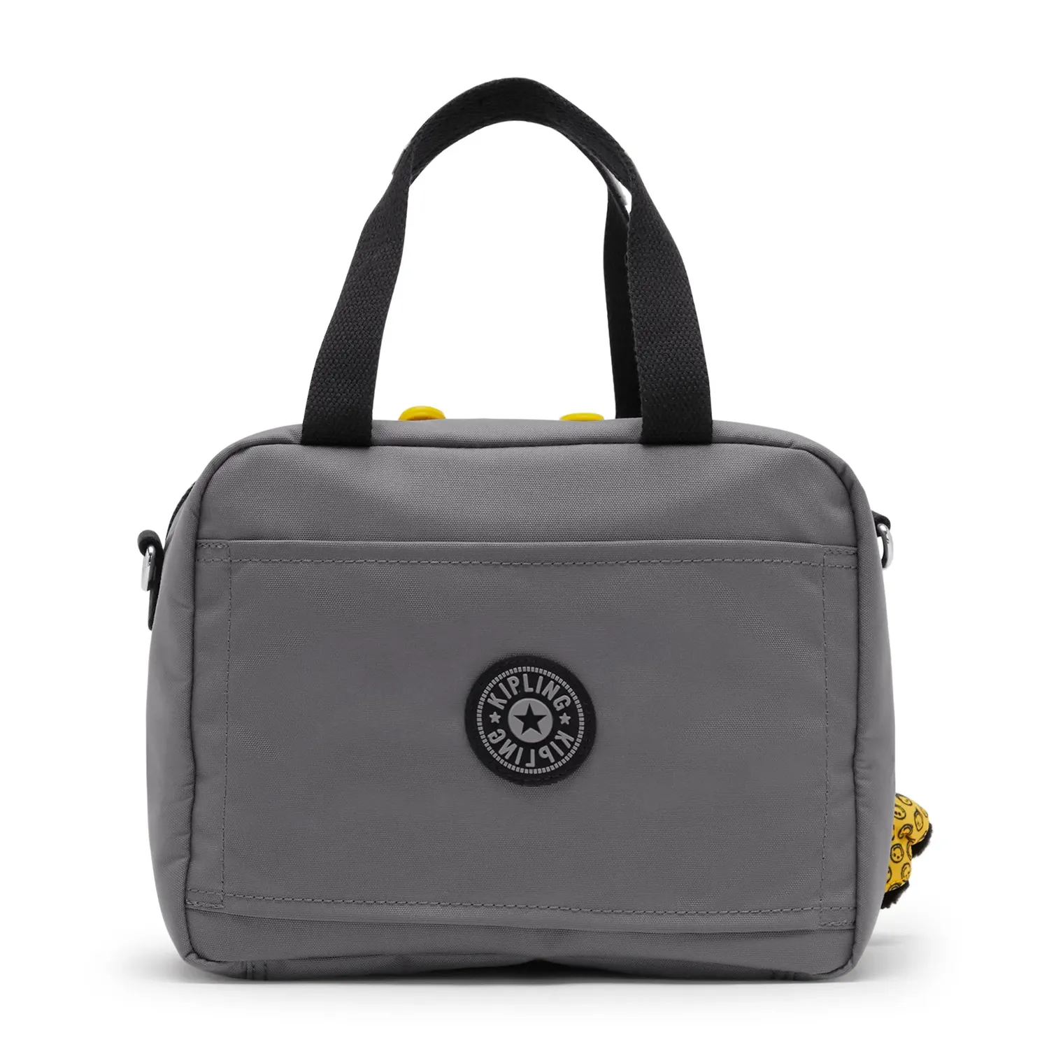 Kipling Miyo lunchtas Groot Happy Face Grey geïsoleerd