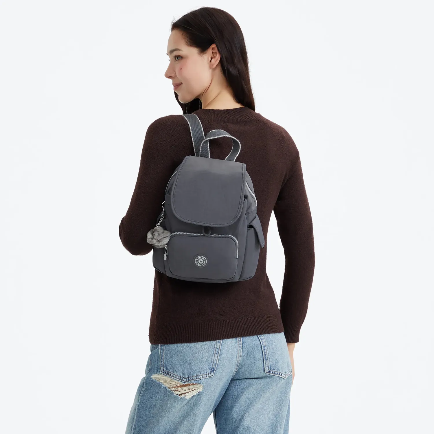 Kipling City Pack Mini rugzak Moonlit Grey extra klein ruim