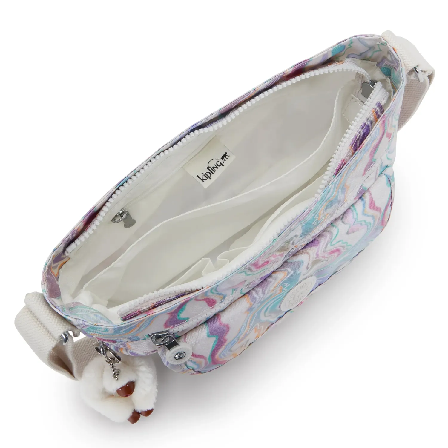 Kipling Syro U crossbodytas Medium Tidal Dreams licht
