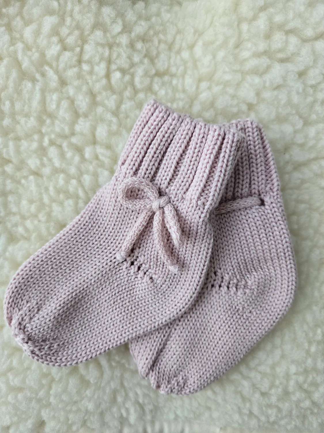 Love for Childrenn merinowol babysokken gebroken wit 0-12m wol