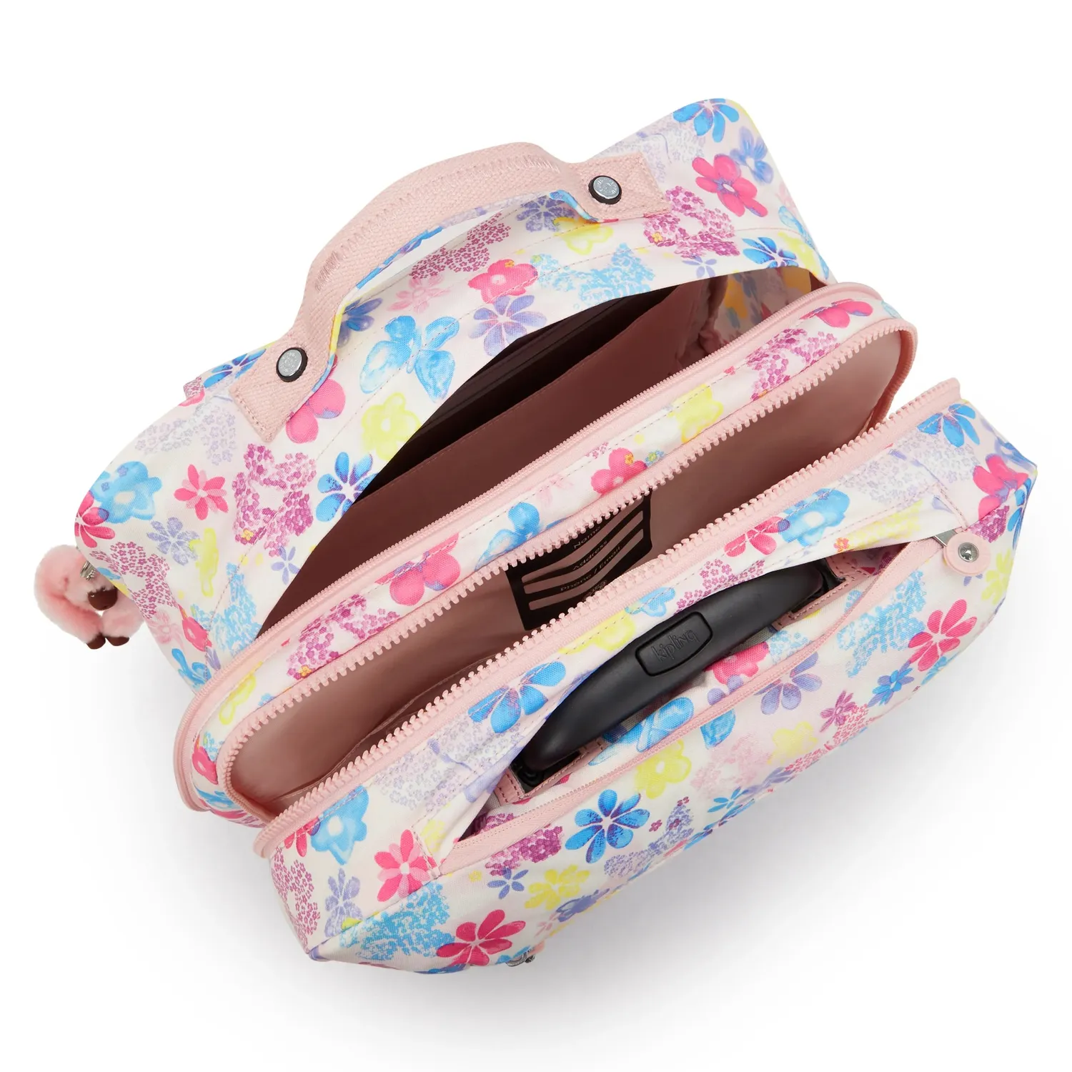 Kipling Giorno rugzak met wieltjes Flower Stamp groot