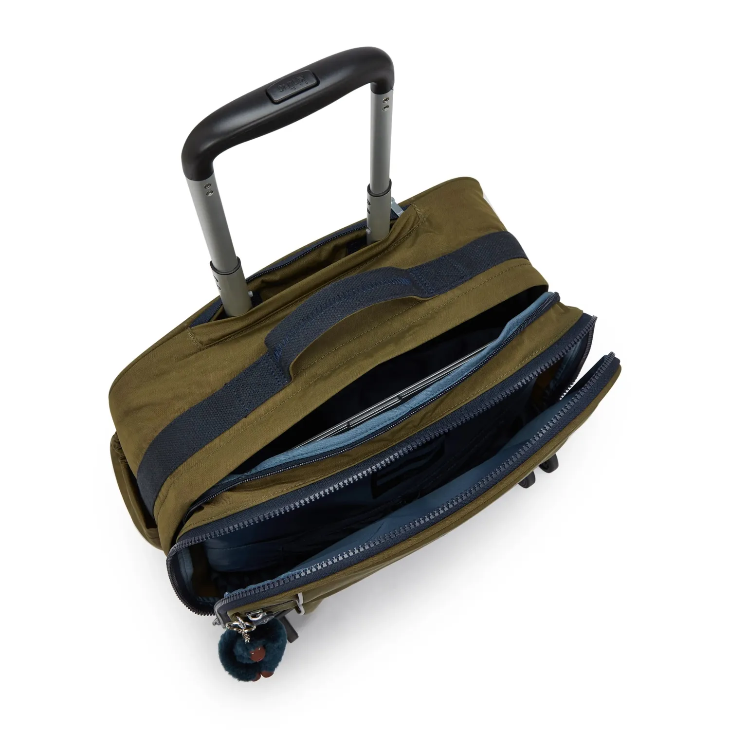 Kipling New Storia schooltas met wielen Treasure Green Groot laptopvak