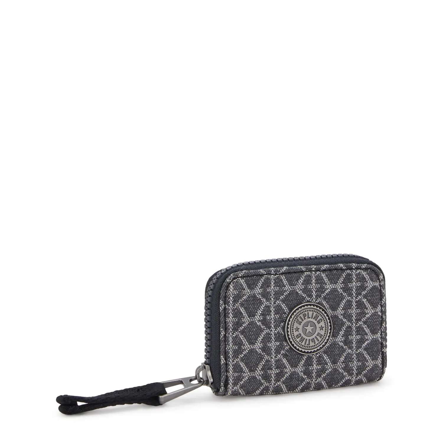Kipling Cash Buddy portemonnee Klein Grey Denim Jacquard rits