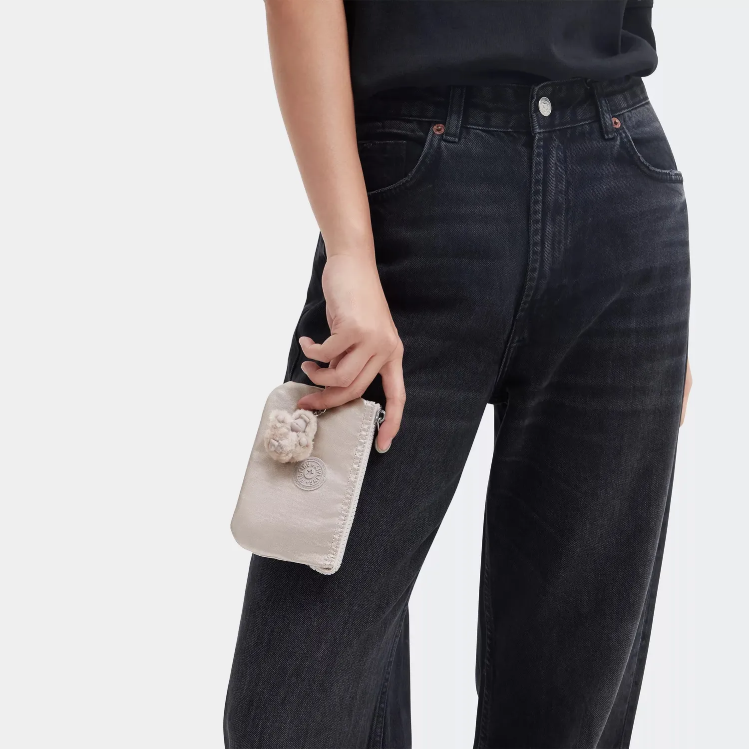 Kipling Creativity S portemonnee klein Metallic Glow met rits