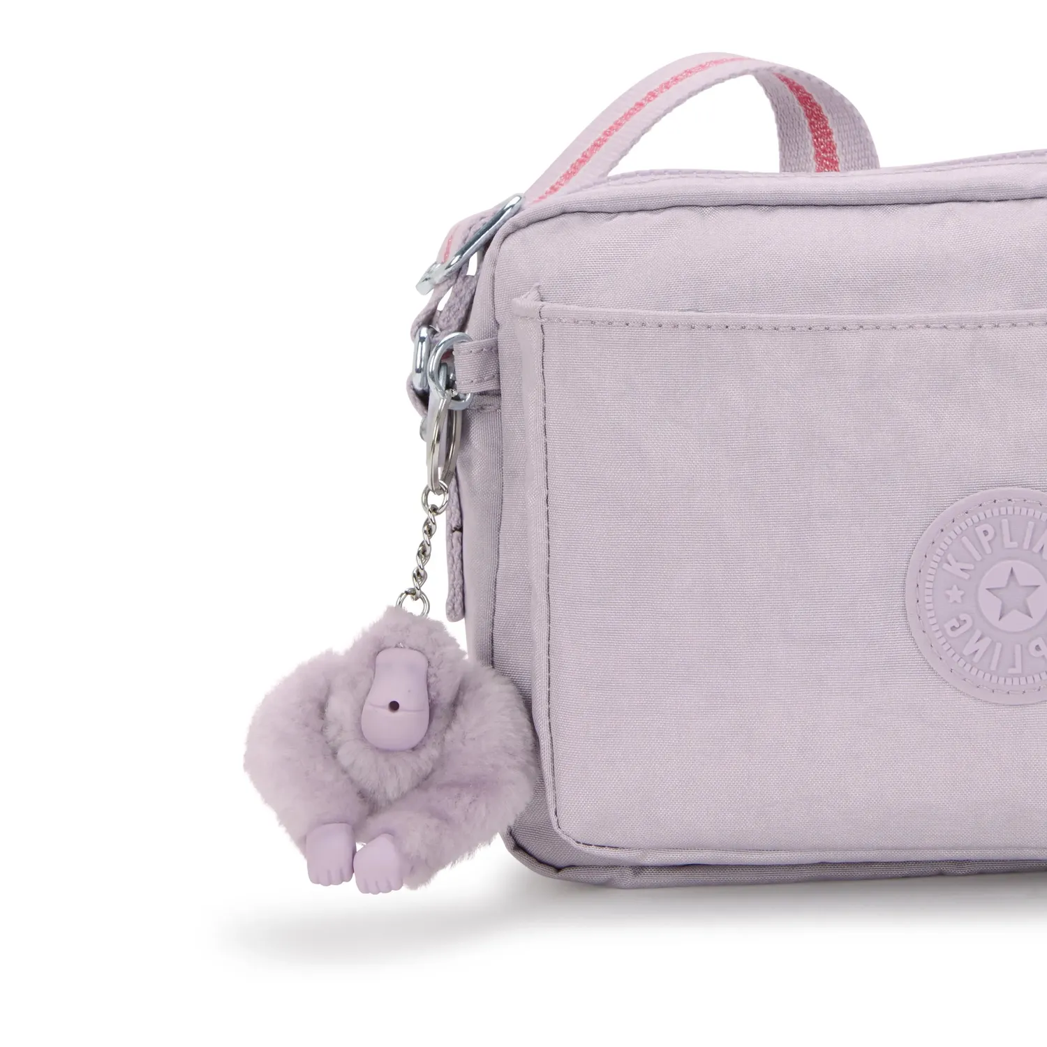 Kipling Abanu M crossbody tas Medium Lilac Shimmer glans