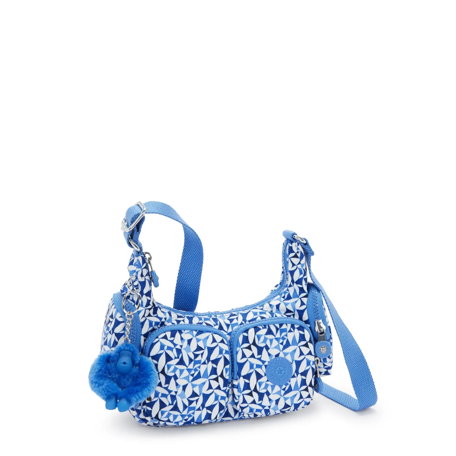 Kipling Rikka Mini crossbodytas Crazy Leaves klein met ritsvakken