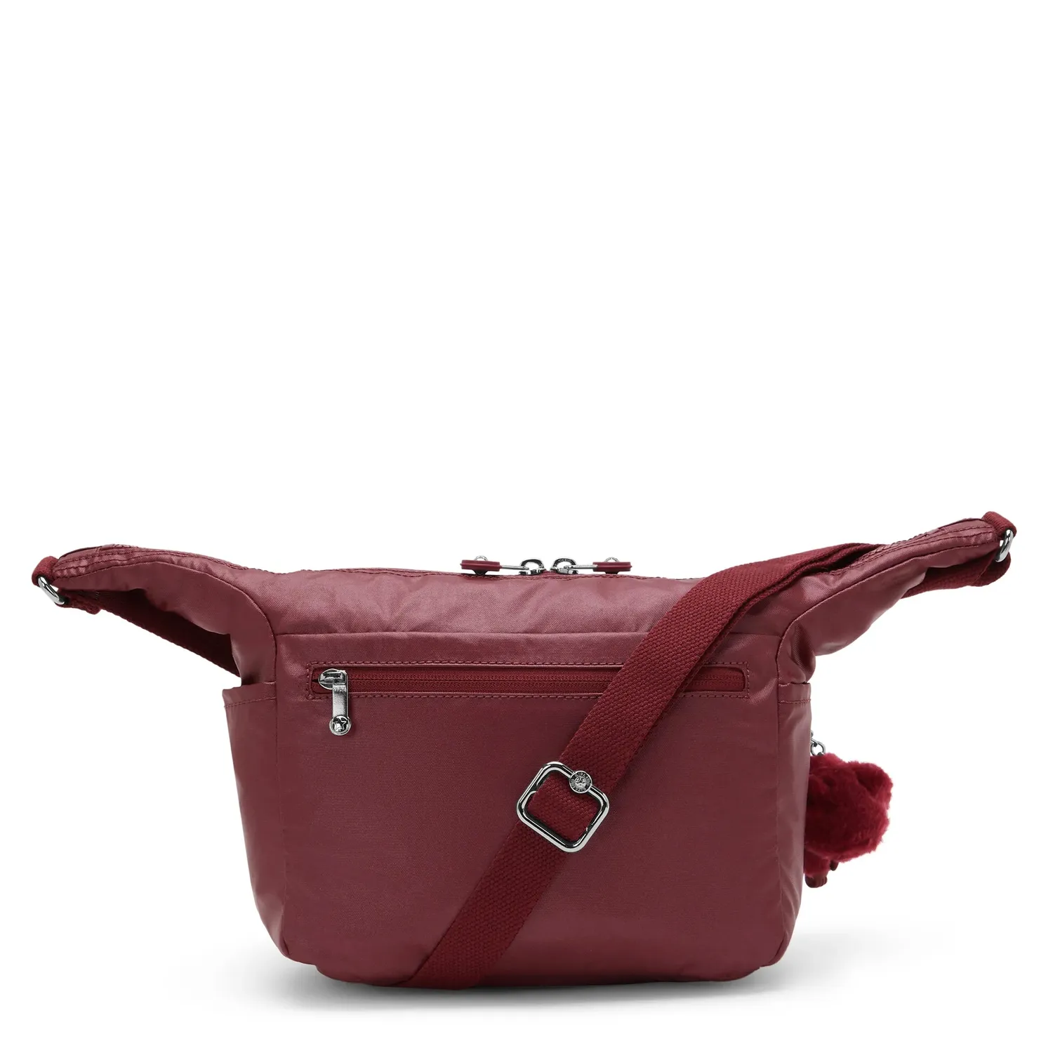 Kipling Erica S schoudertas Deep Berry Metallic medium glans
