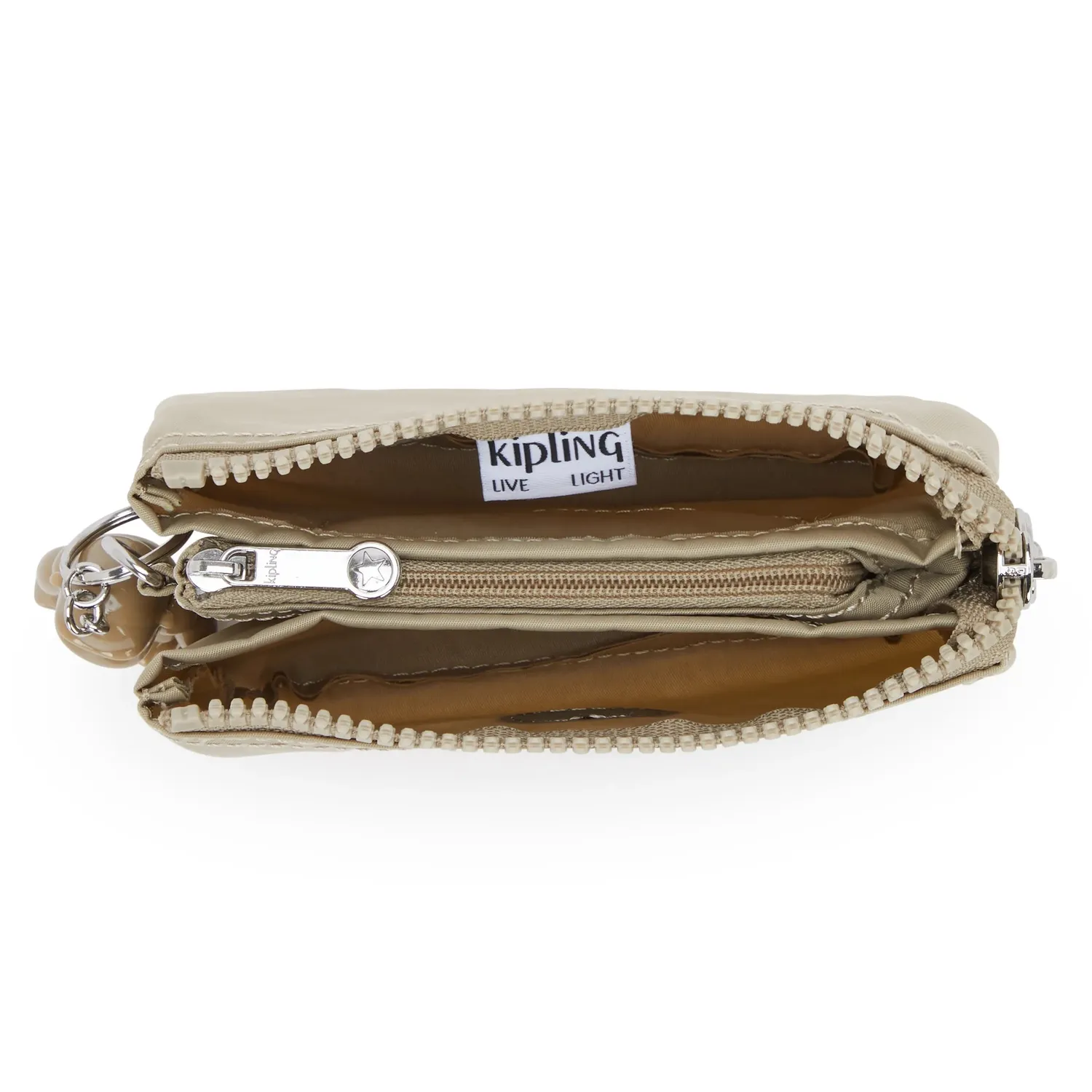 Kipling Creativity S portemonnee klein boho tan leerlook