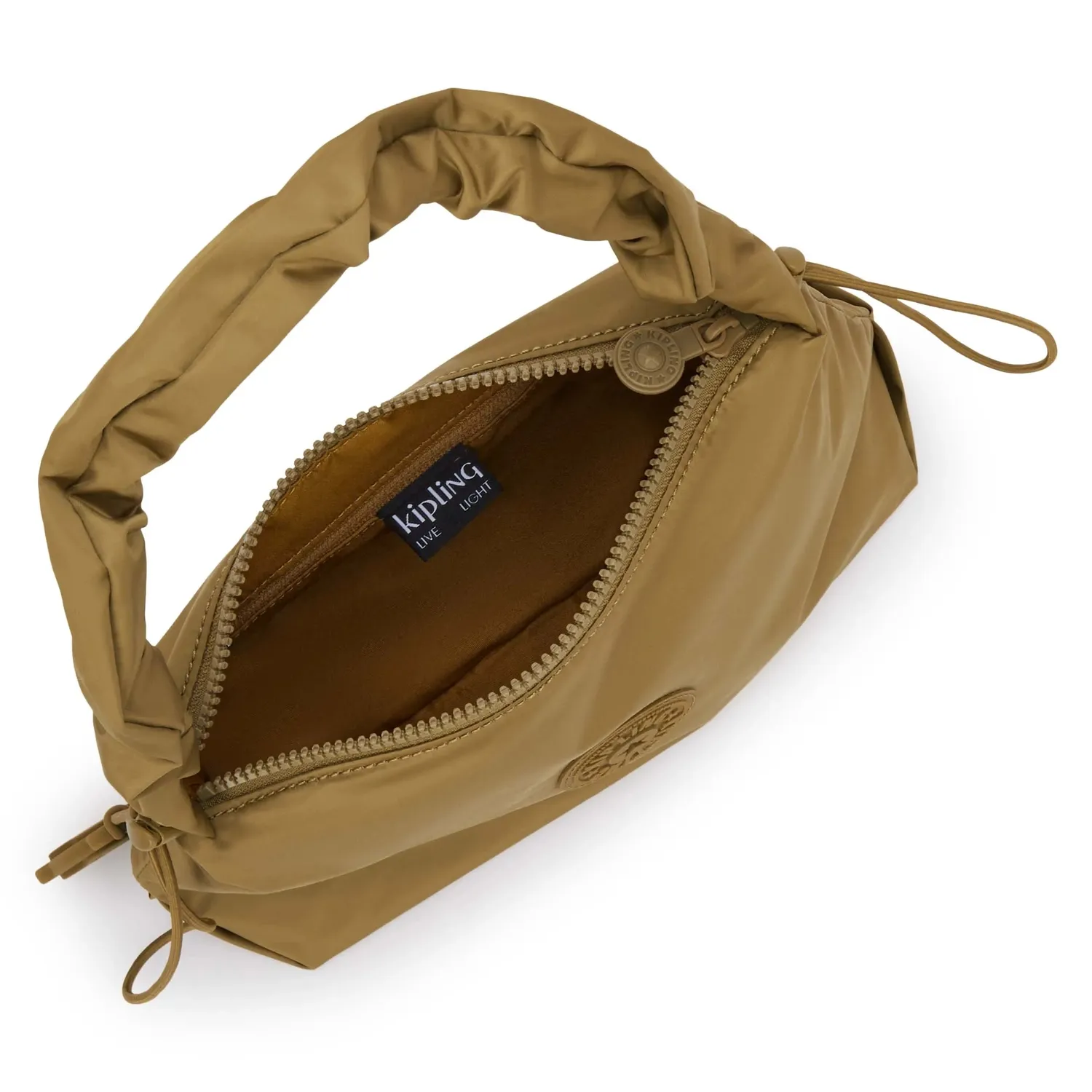 Kipling Eleni kleine schoudertas Goldish Brown met rits