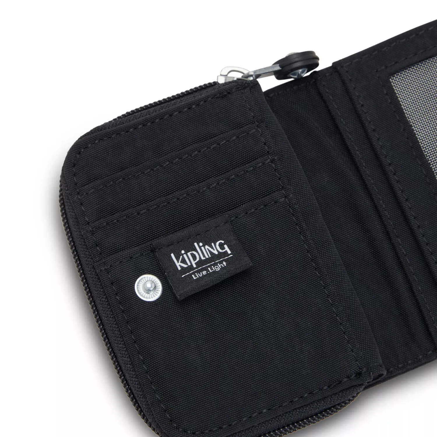 Kipling Tops kleine portemonnee Black Tonal met rits