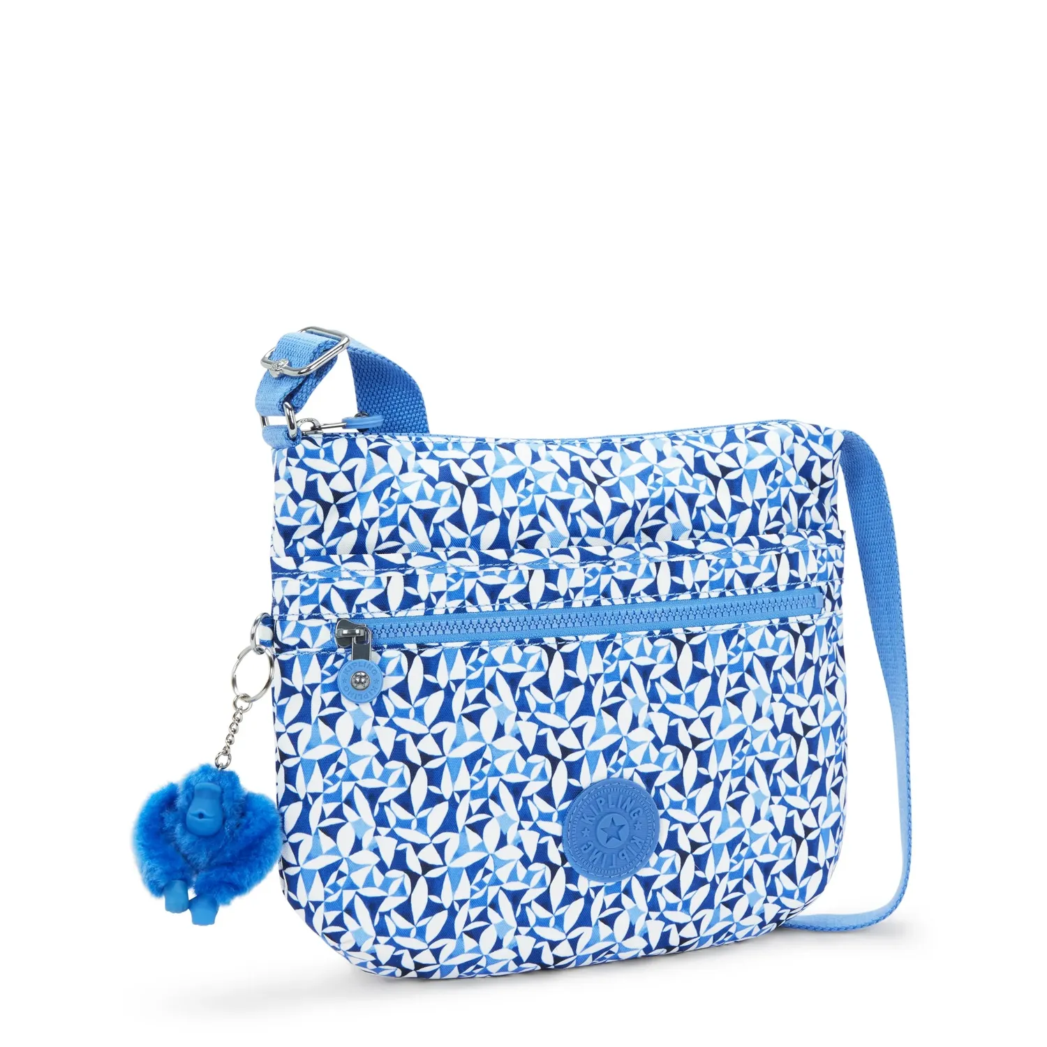 Kipling Arto schoudertas Medium Crazy Leaves licht