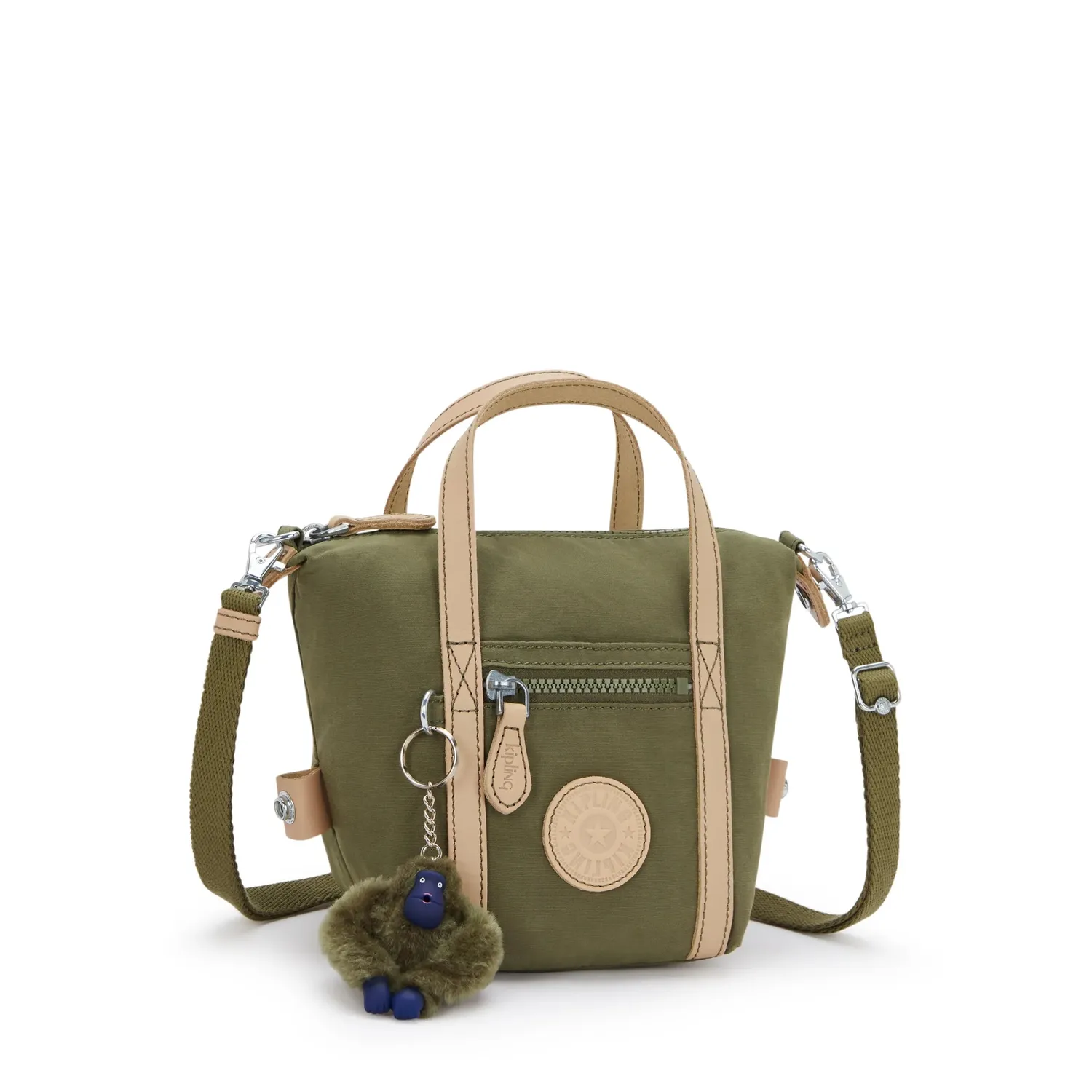 Kipling Boxy Art S handtas Cotton Khaki Klein compact