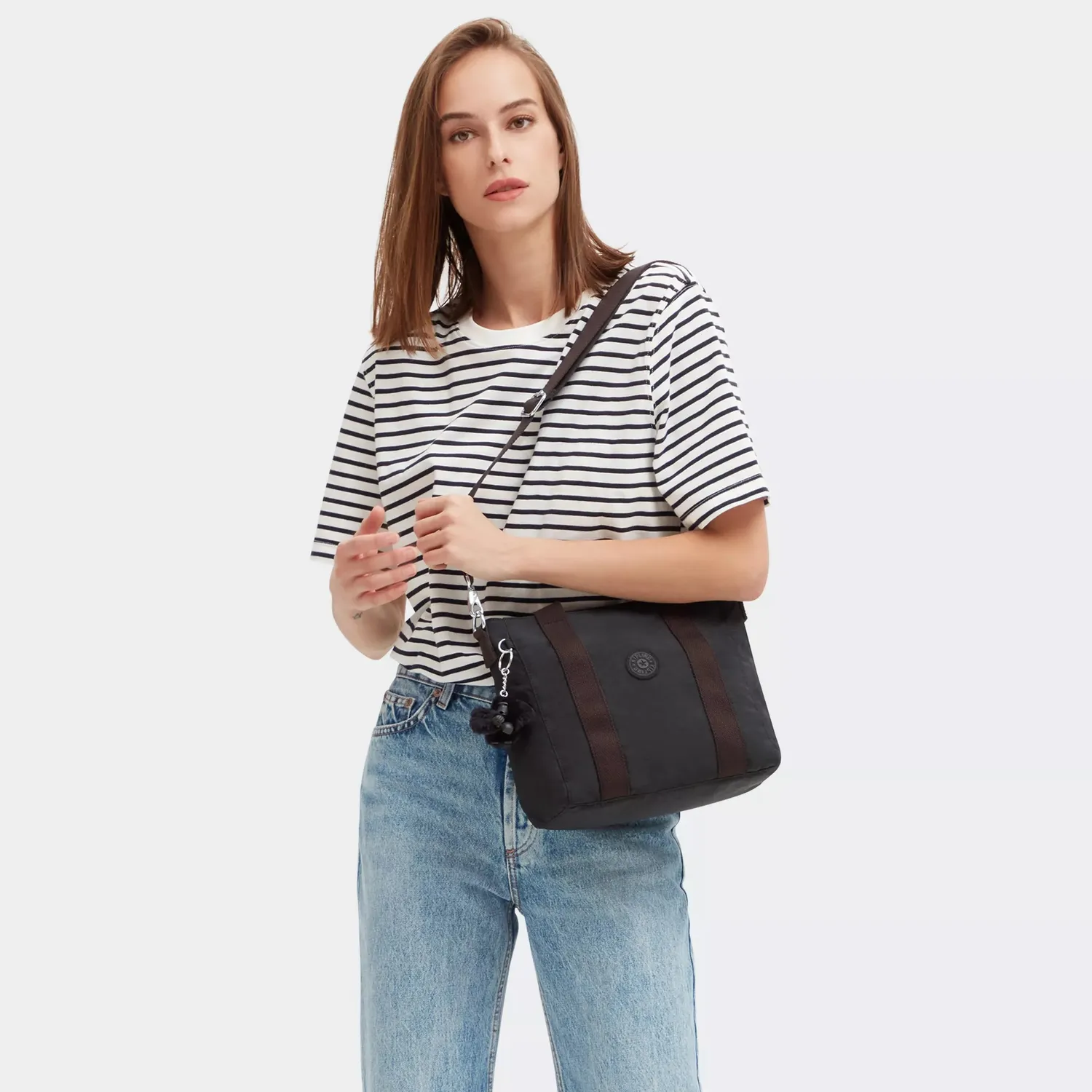 Kipling Asseni Mini draagtas klein Black Noir ritsvak