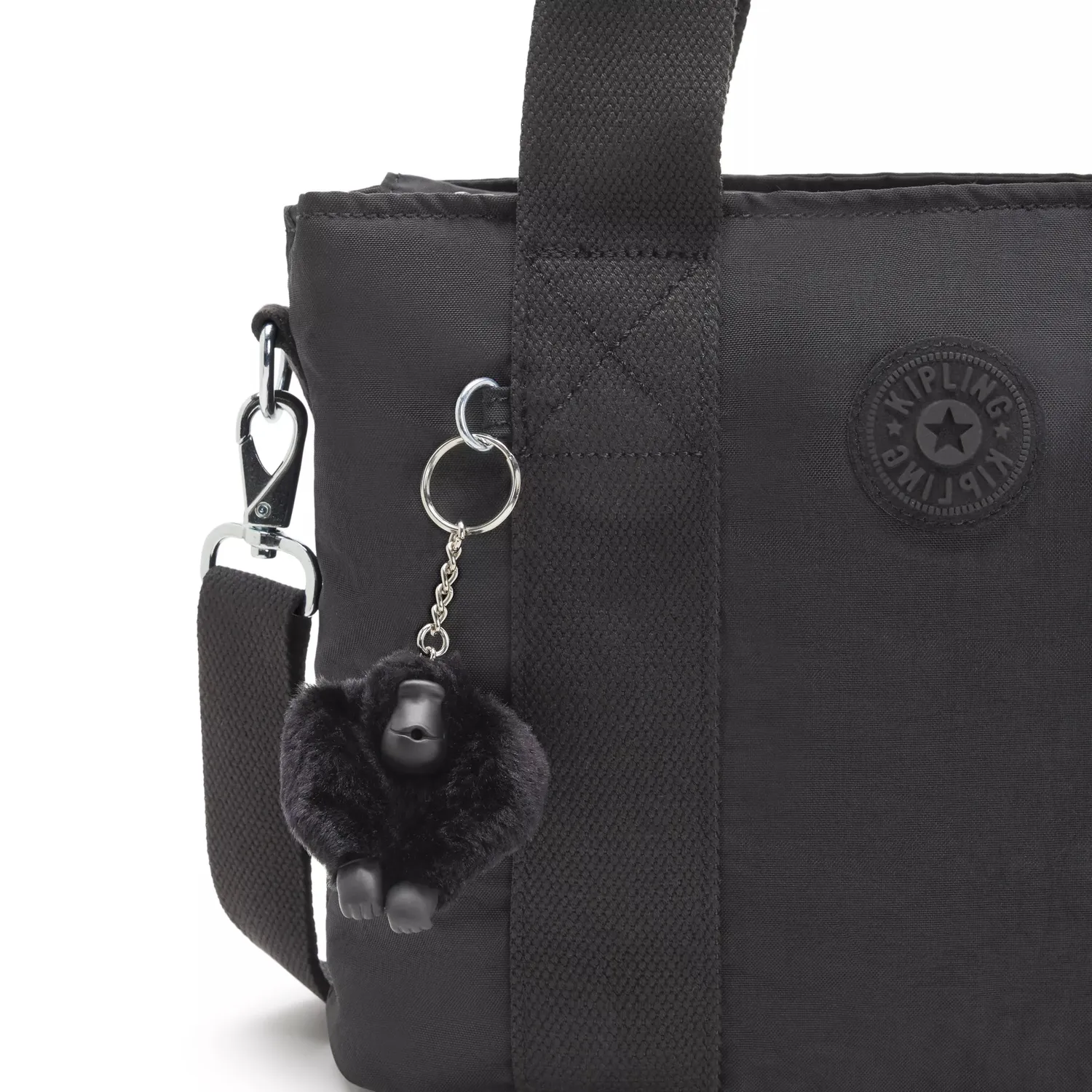 Kipling Minta M schoudertas Black Noir verstelbaar