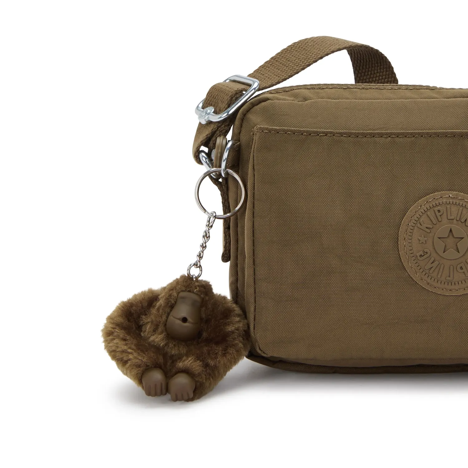 Kipling Abanu crossbodytas klein smooth khaki effen