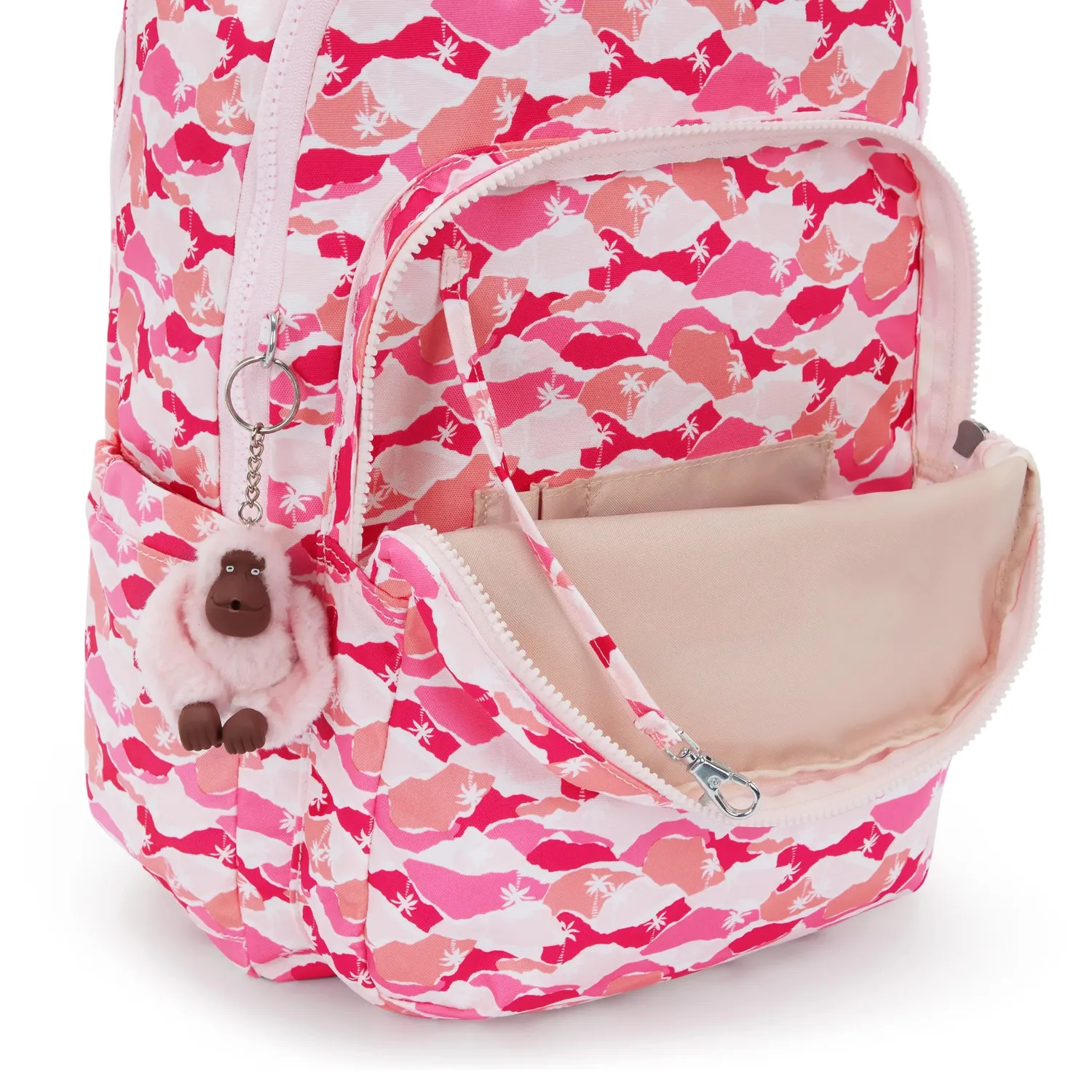 Kipling Seoul Lap rugzak Pink Palm groot 15 inch