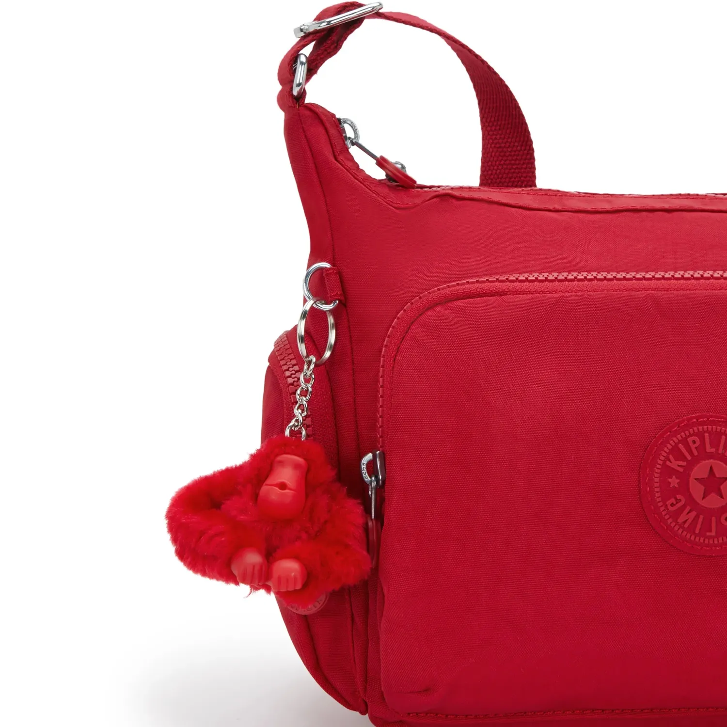 Kipling Gabb S crossbody tas Medium Ruby Red met sleutelkoord