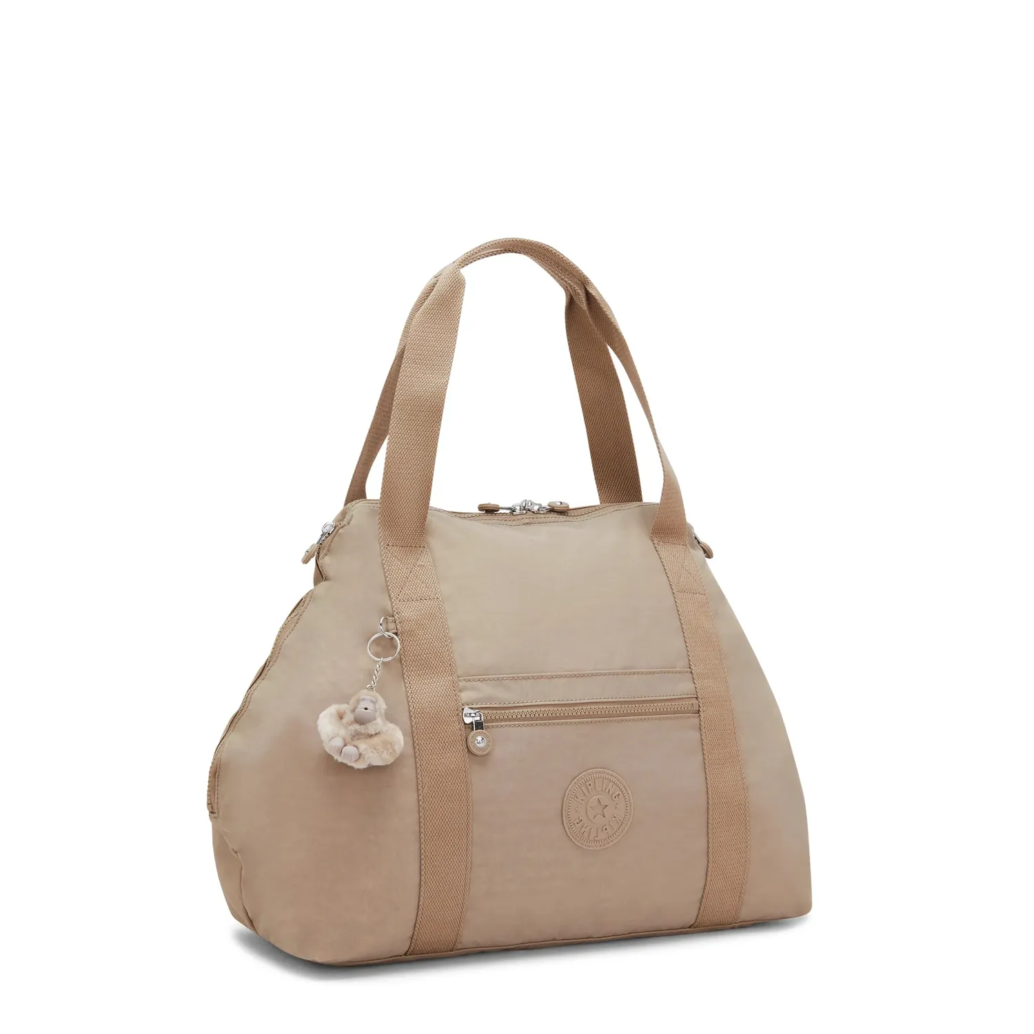 Kipling Art M handtas Tan Beige groot lichtgewicht