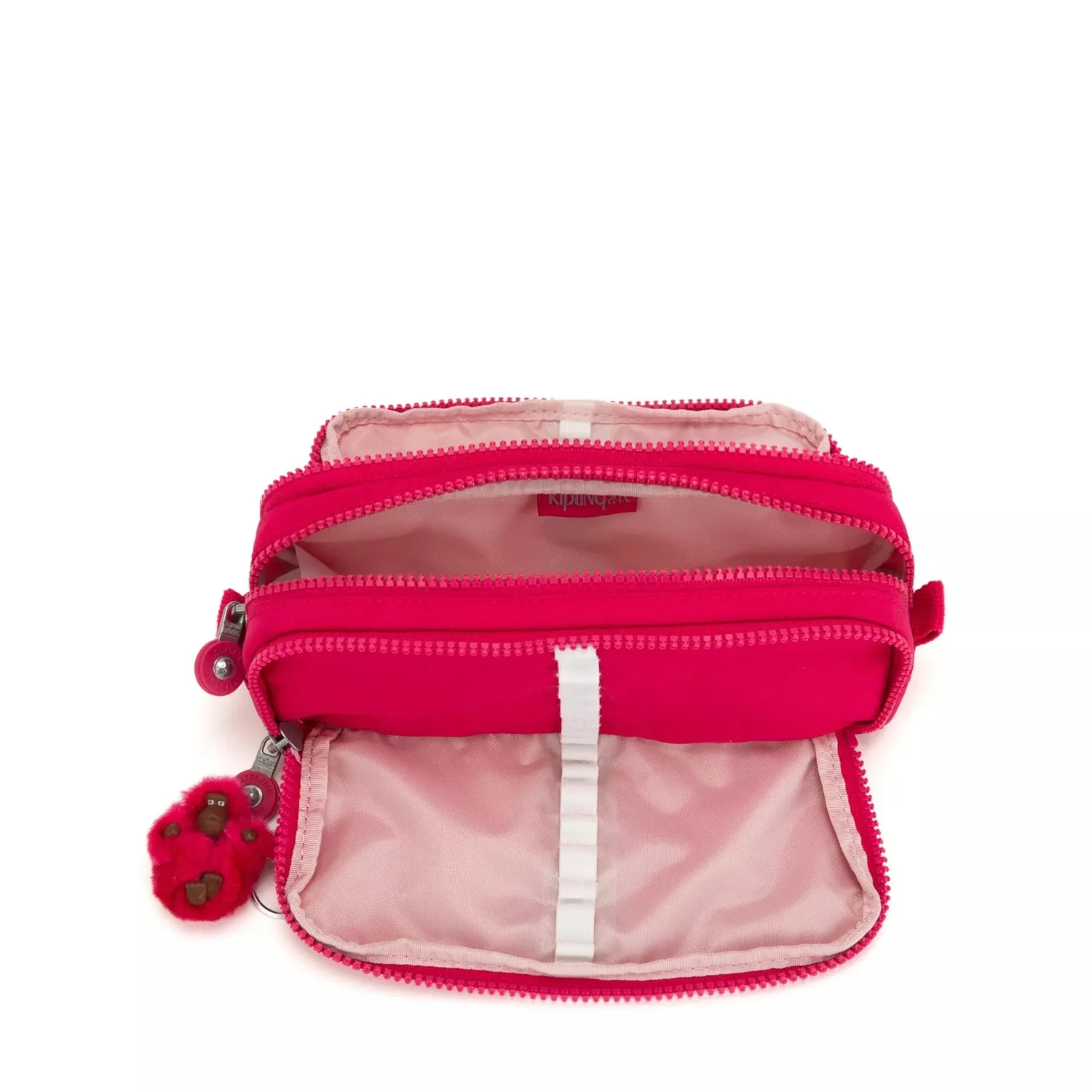 Kipling Gitroy pennenetui Groot True Pink effen roze