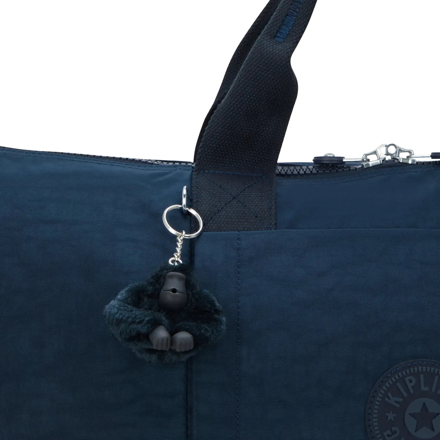 Kipling Bori weekendtas Groot Blue Bleu 2 effen blauw