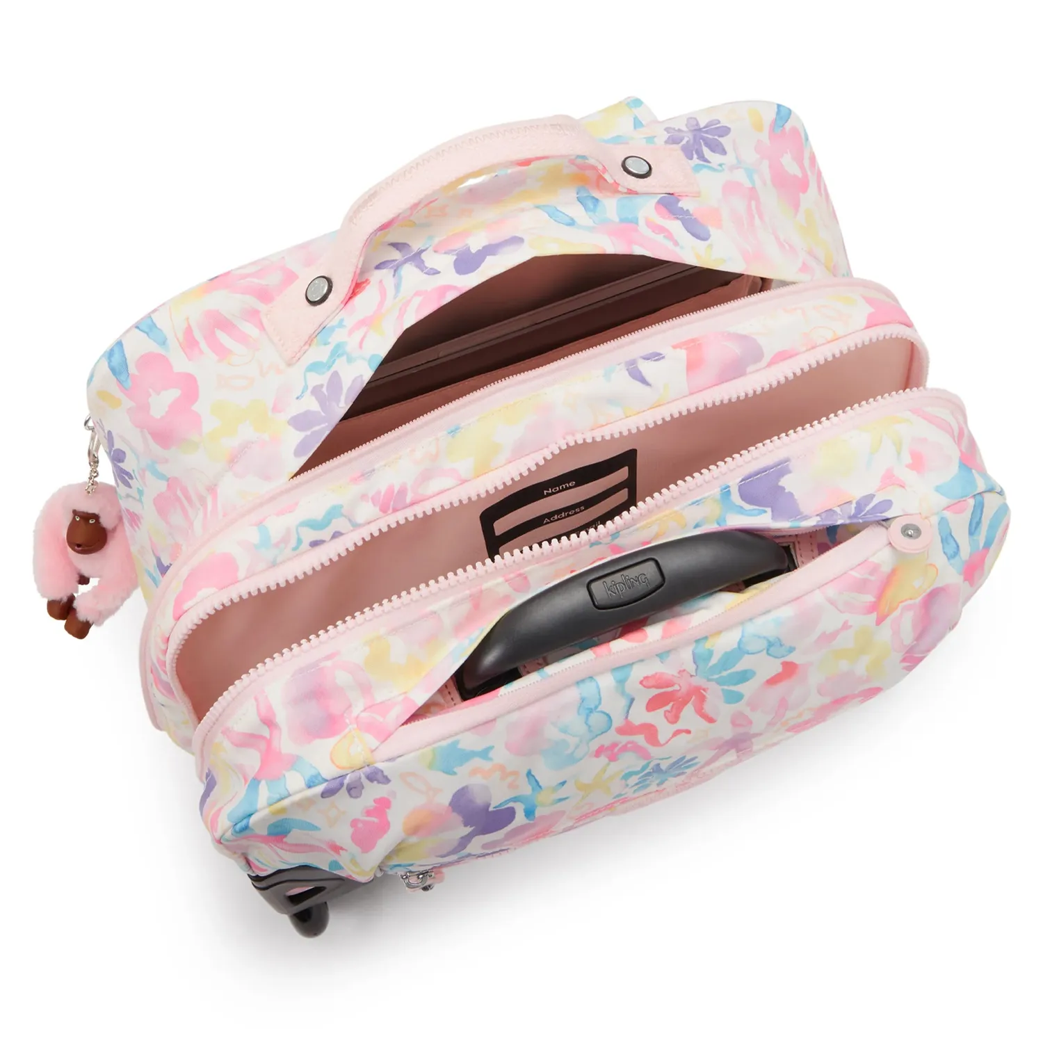 Kipling Giorno rugzak Aqua Sea groot met wieltjes
