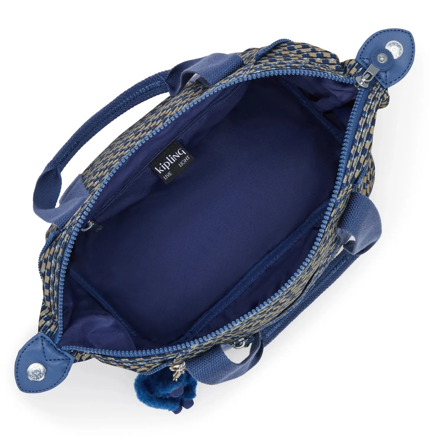 Kipling Art Mini schoudertas Blue on Wire klein verstelbaar