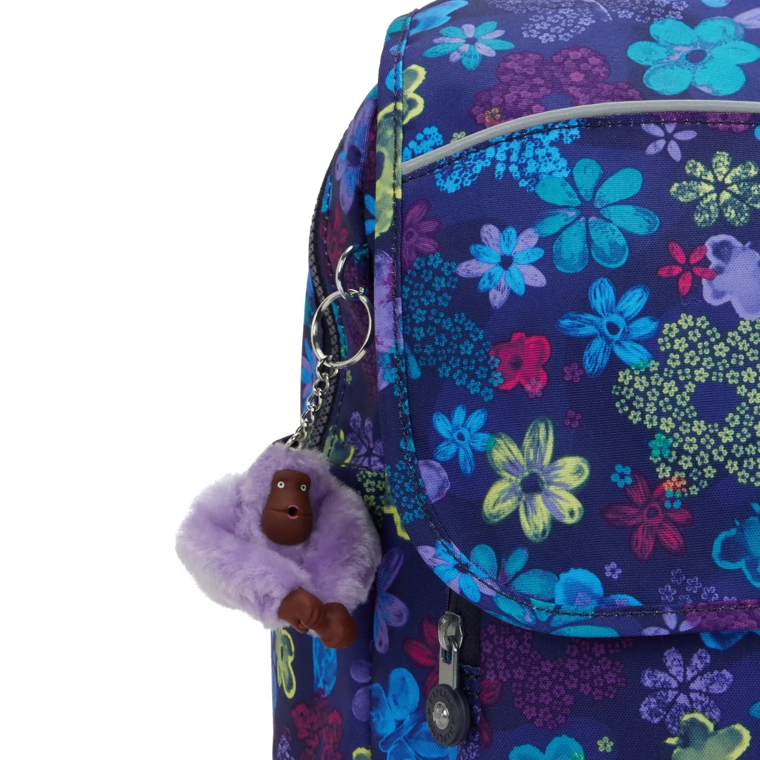 Kipling Codie L schooltas Dark Flower Stamp groot A4