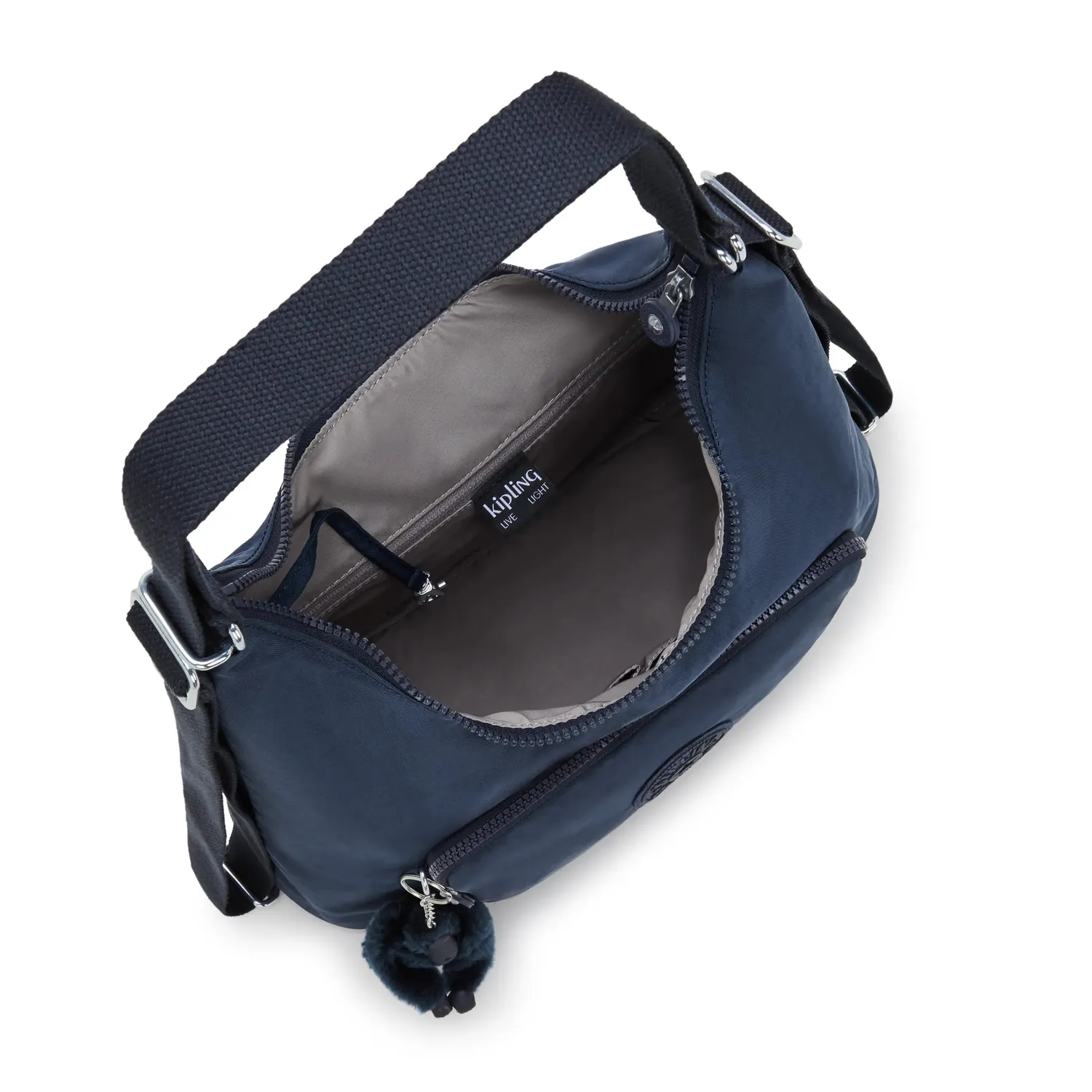Kipling Yenna schoudertas Blue Bleu 2 Medium verstelbaar