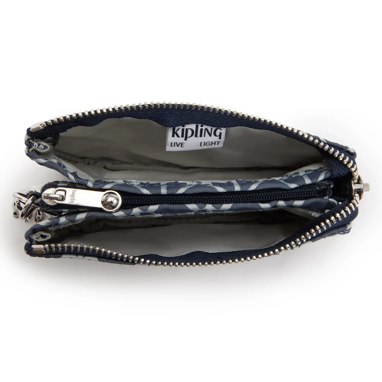 Kipling Creativity S portemonnee klein Navy Sign Jacquard rits