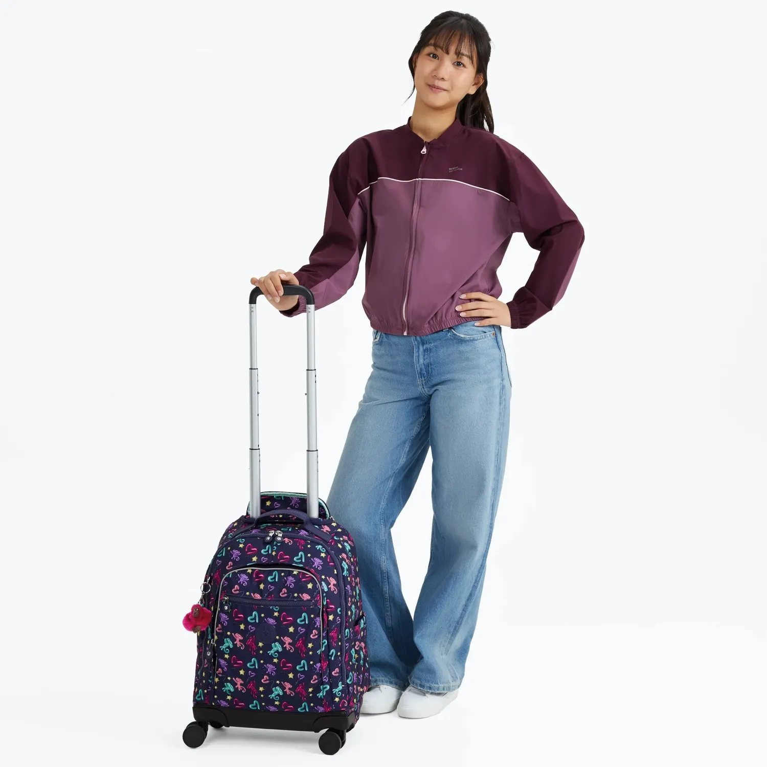 Kipling New Zea rugzak Balloon Monkey groot met wielen