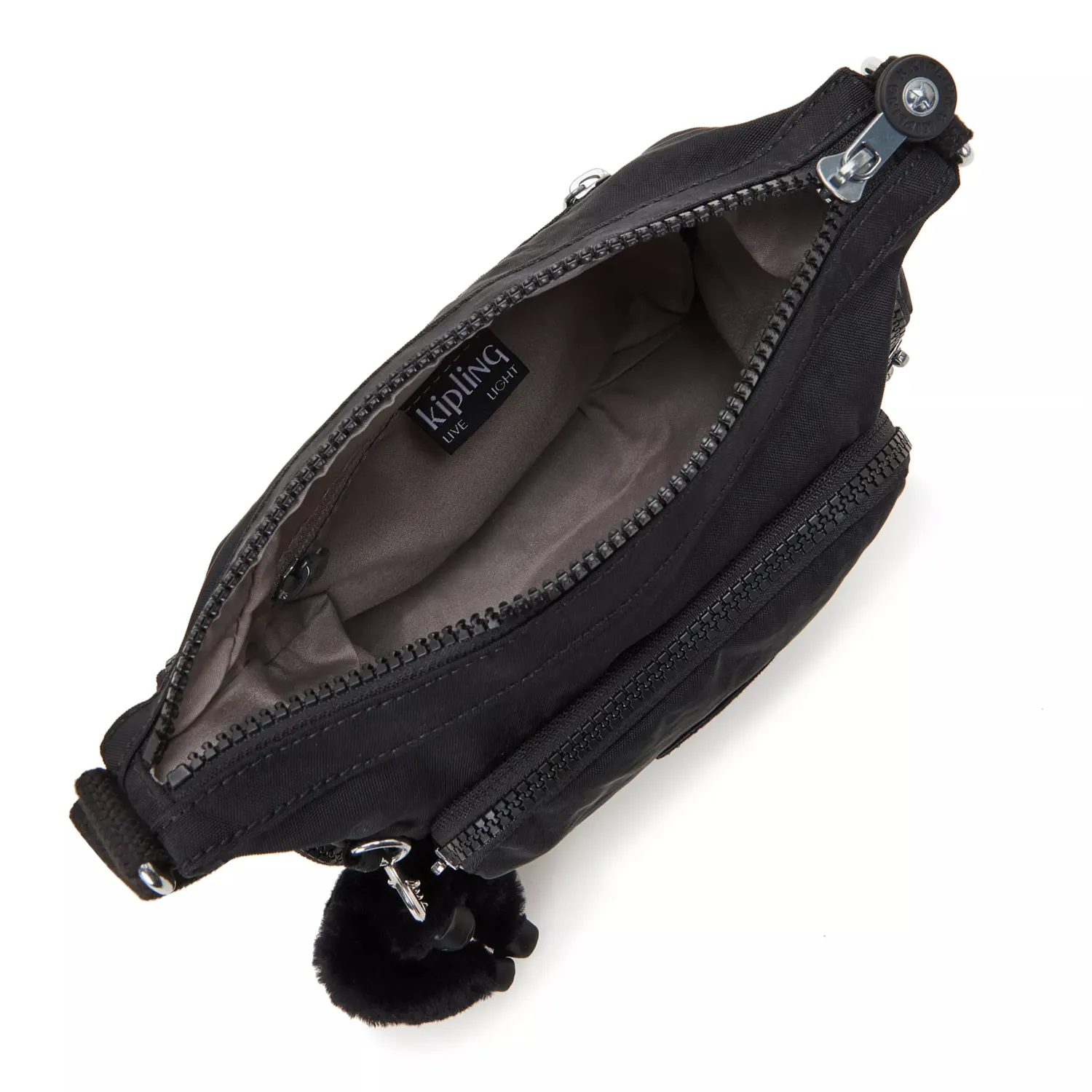 Kipling Gabbie Mini schoudertasje klein Black Noir organizer