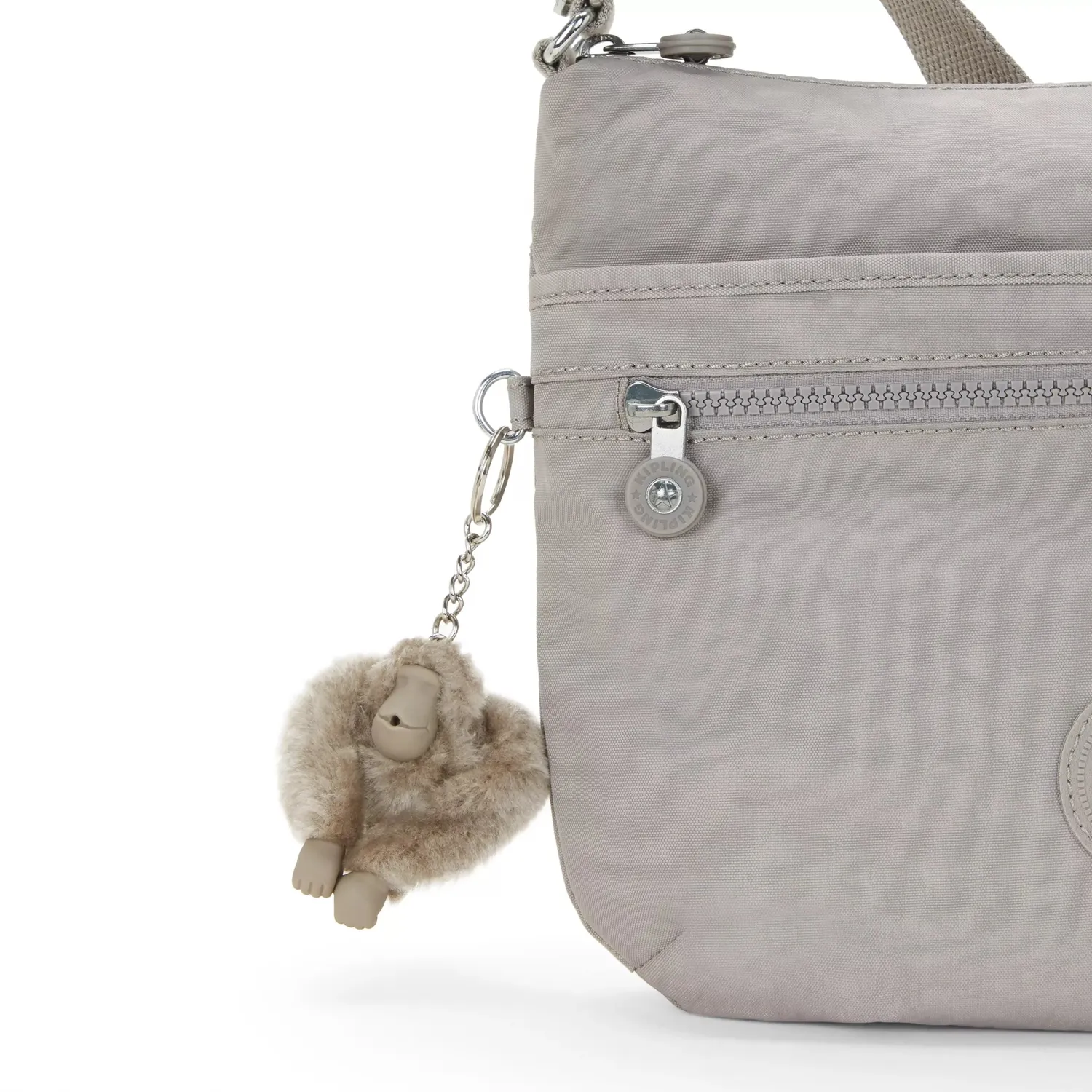 Kipling Arto crossbody tas Grey Gris Medium waterafstotend