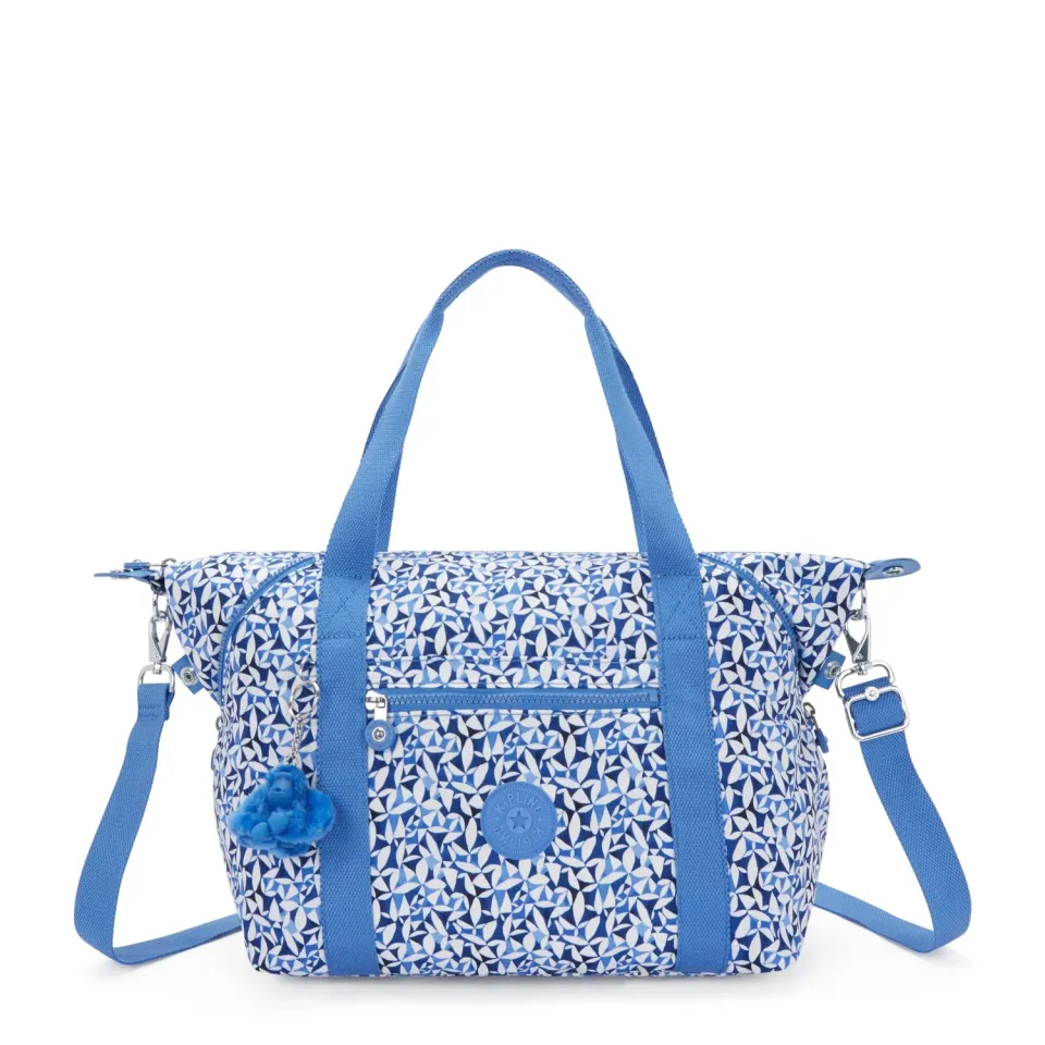 Kipling Art schoudertas Medium Crazy Leaves licht