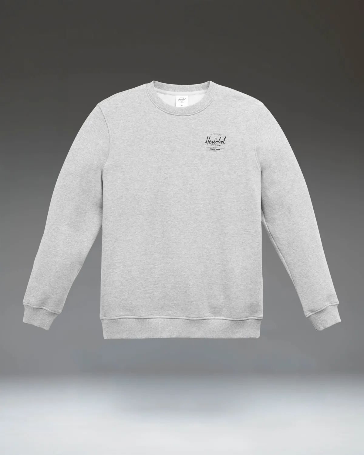 Herschel Basic Crew heren sweater zwart wit