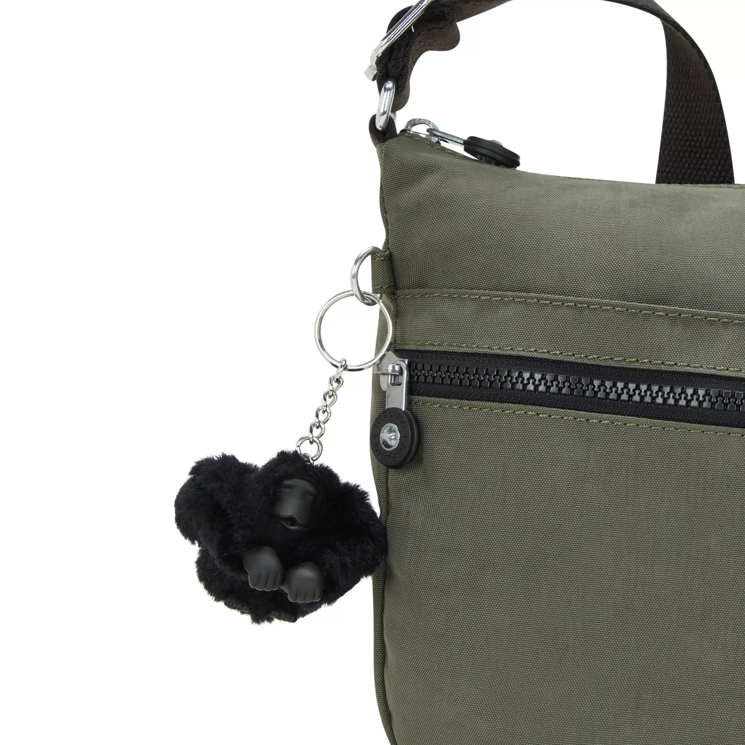 Kipling Izellah schoudertas Green Moss Medium waterafstotend