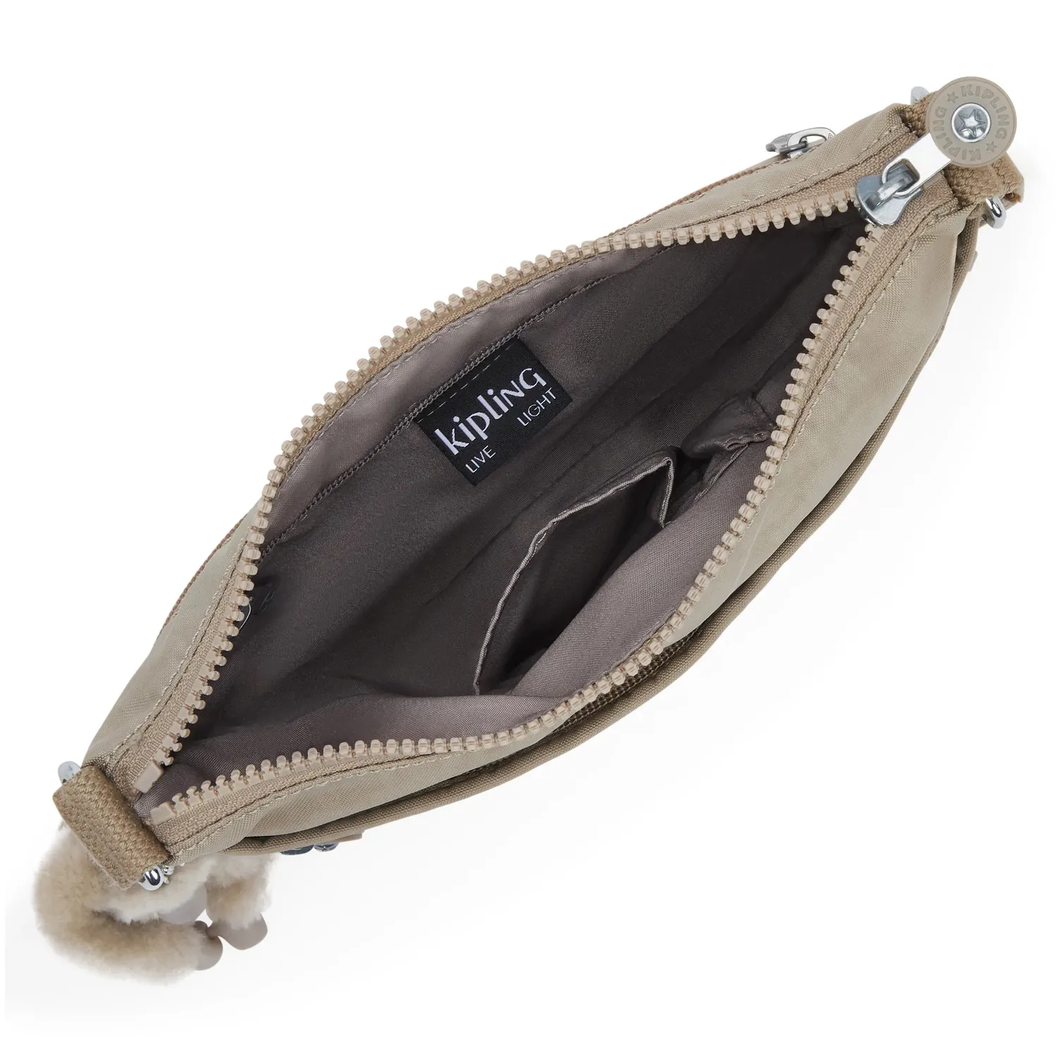 Kipling Arto S schoudertas Soft Taupe klein – neutraal