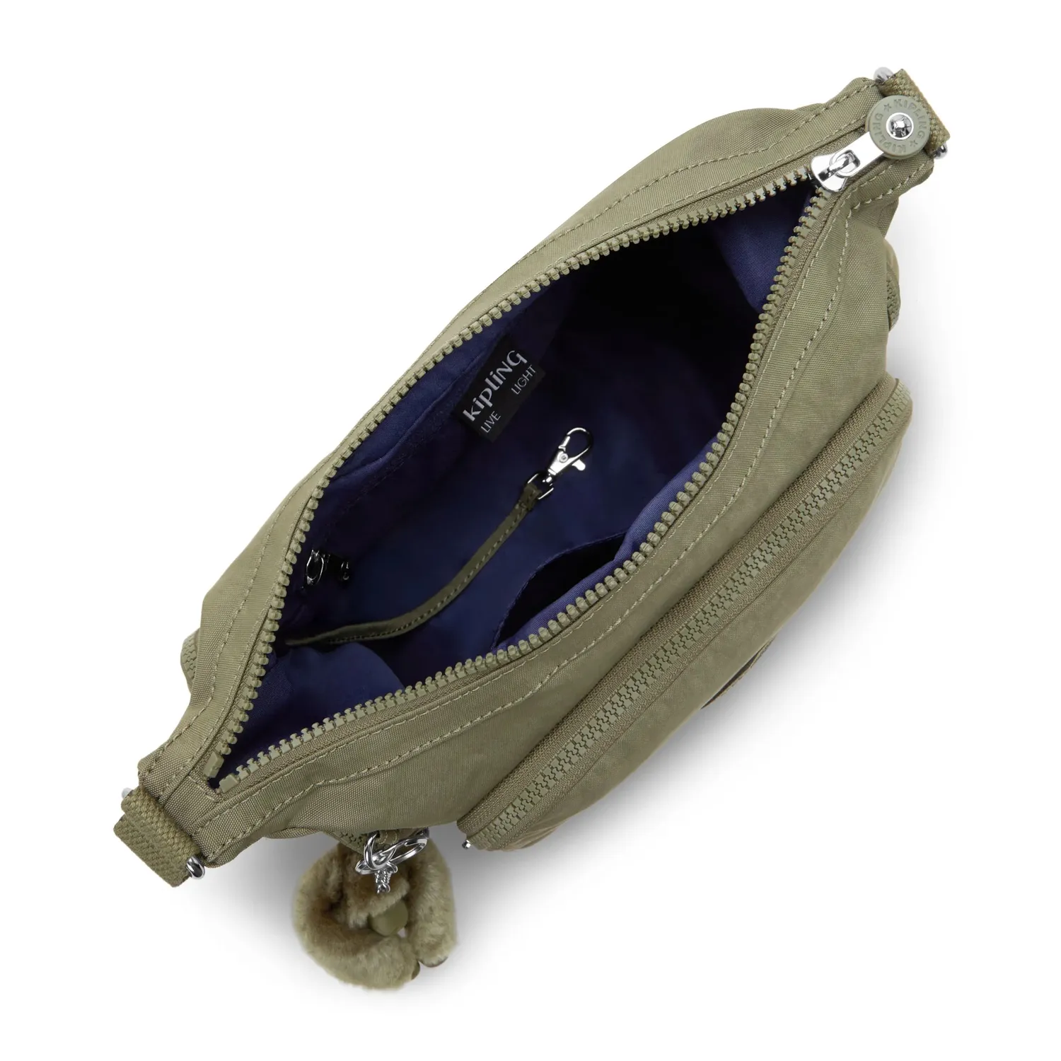 Kipling Gabb S crossbody tas Medium Almost Sage met binnenvakken