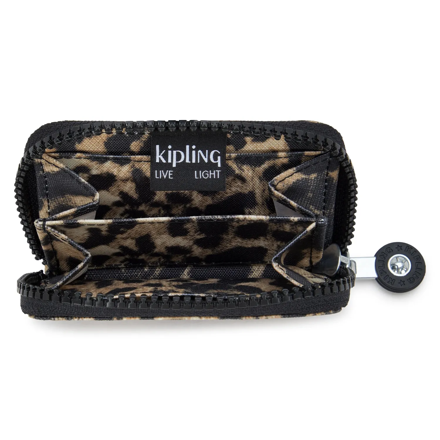 Kipling Cash Buddy portemonnee Wild Leopard klein met rits