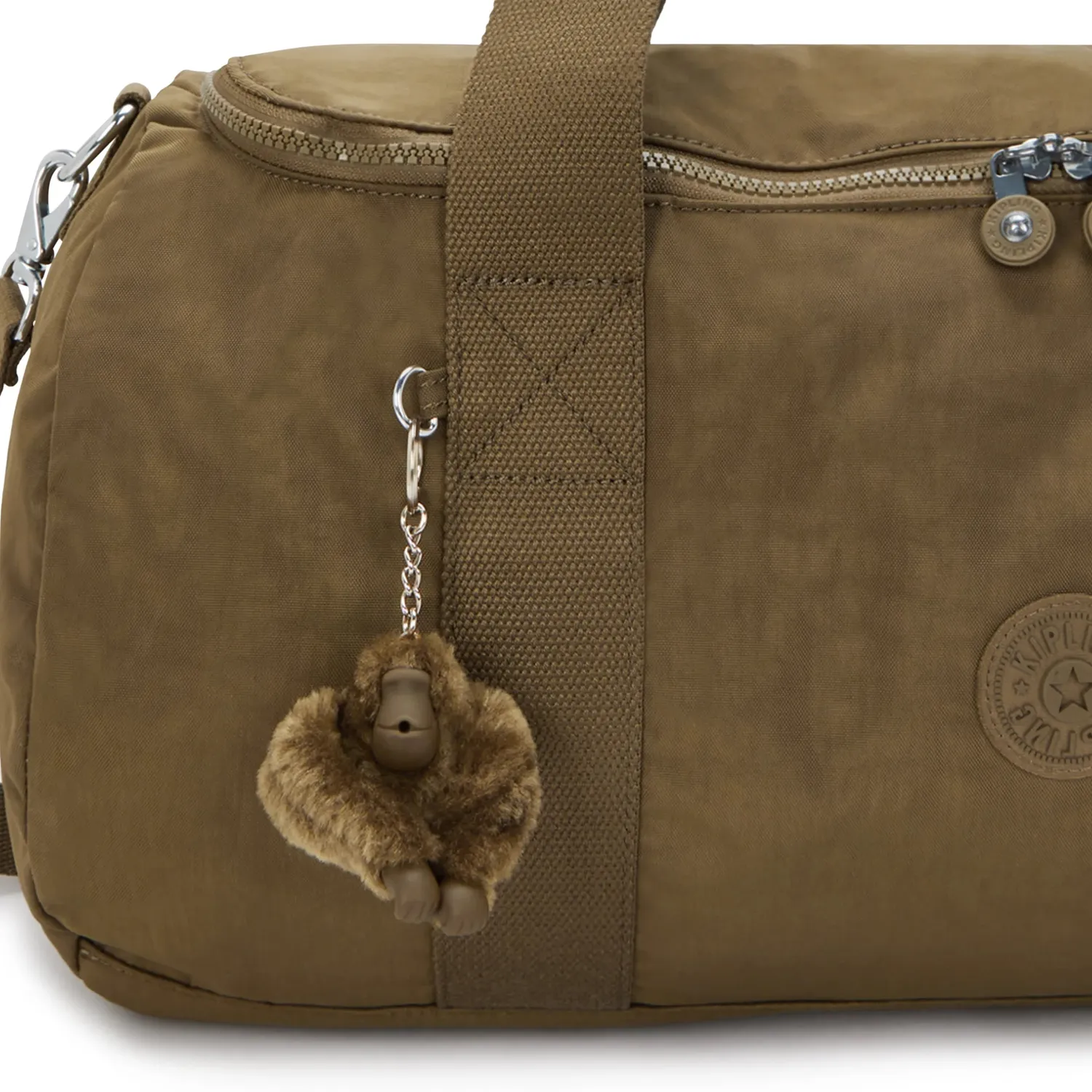 Kipling Argus S Duffeltas Smooth Khaki Klein met schoenvak