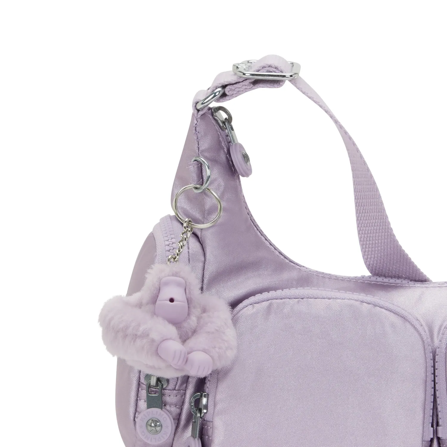 Kipling Rikka S crossbodytas Lilac Moon Metallic klein