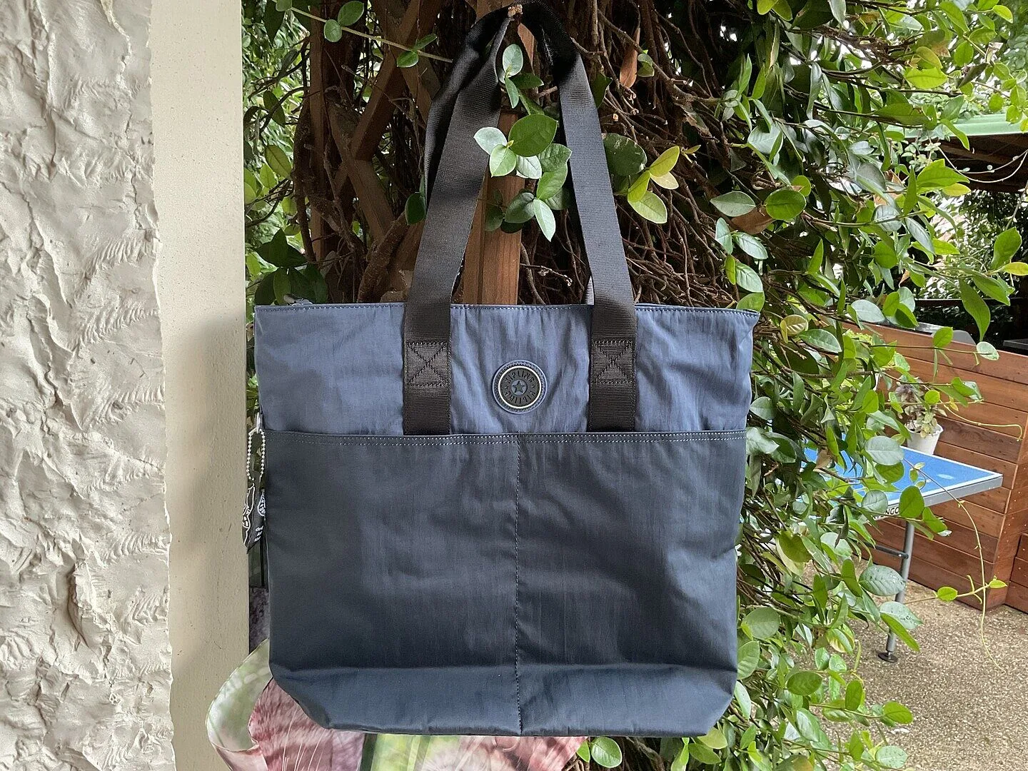 Kipling Hanifa laptoptas groot Casual Blue 15 inch A4