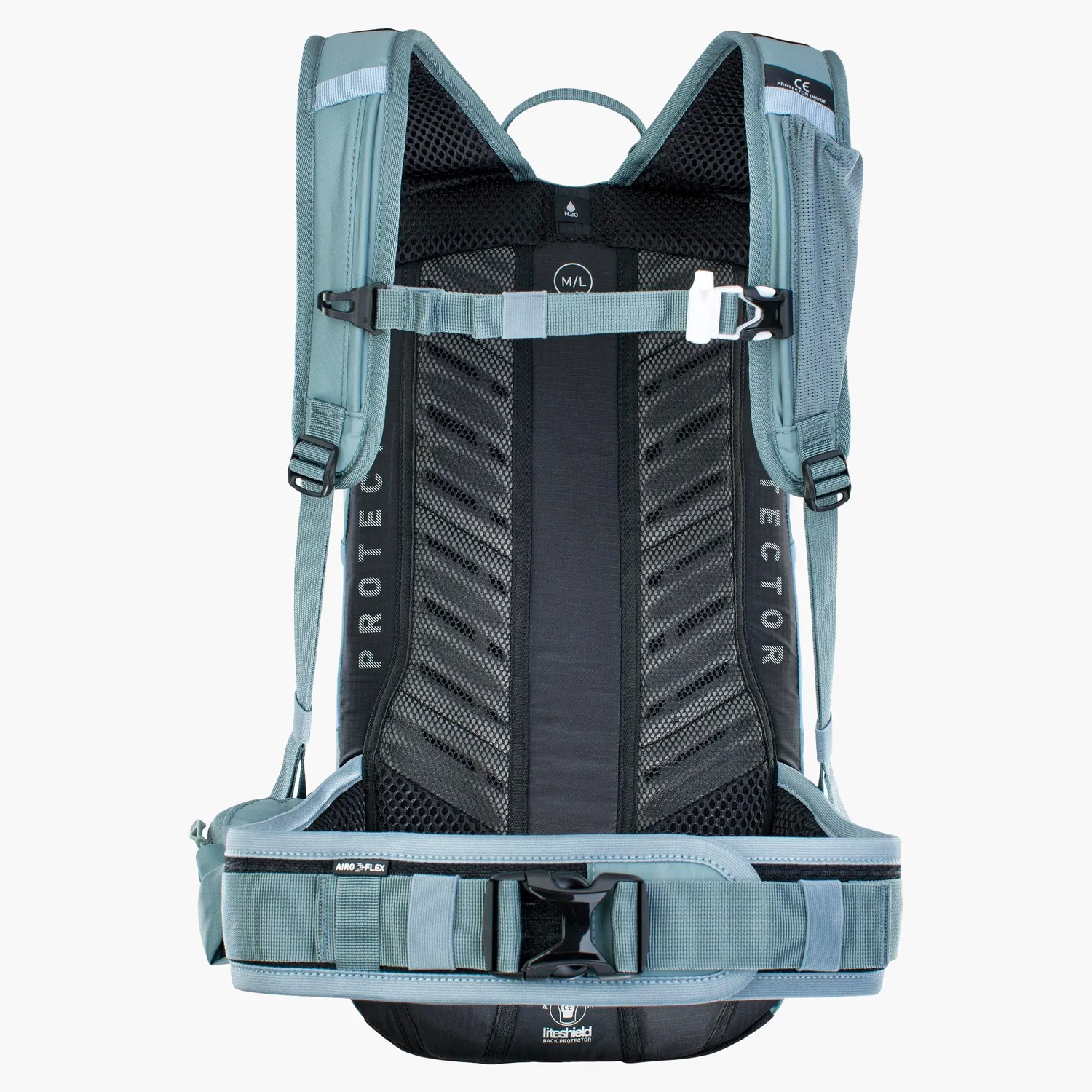 Evoc FR Lite Race 10 rugzak carbon grey 10L protector