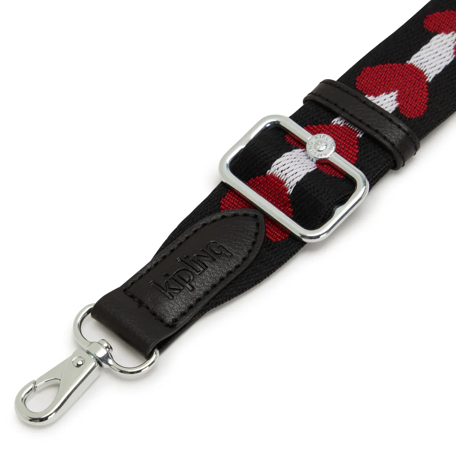 Kipling Shoulderstrap Basic tasriem Red Heart Stripe klein
