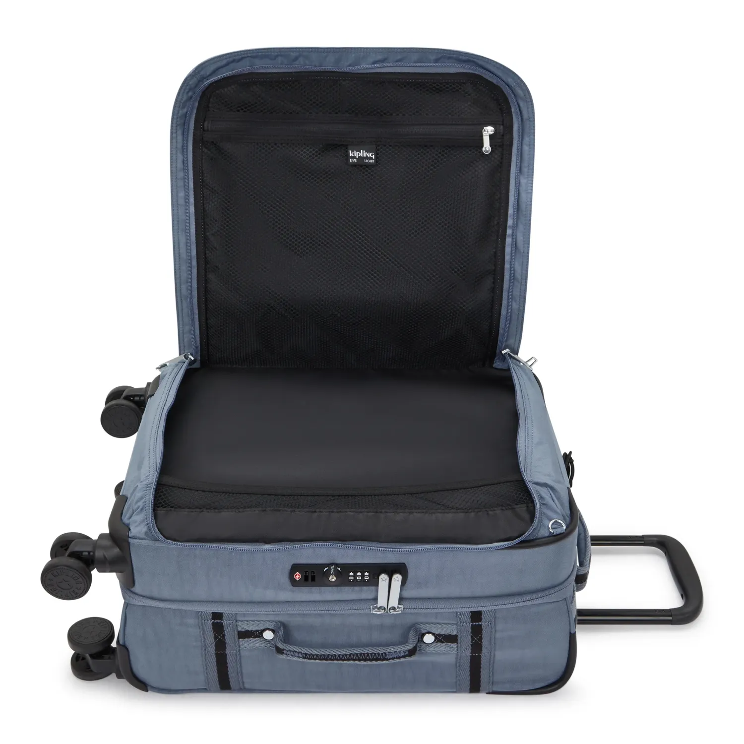 Kipling Spontaneous S koffer Blue Stone klein lichtgewicht