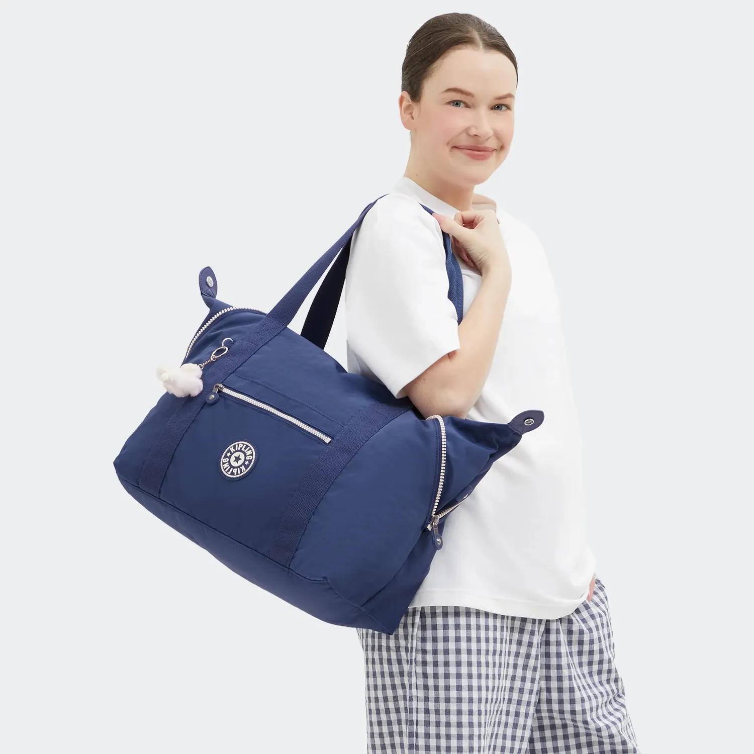 Kipling Art M draagtas Casual Blue Combo waterafstotend