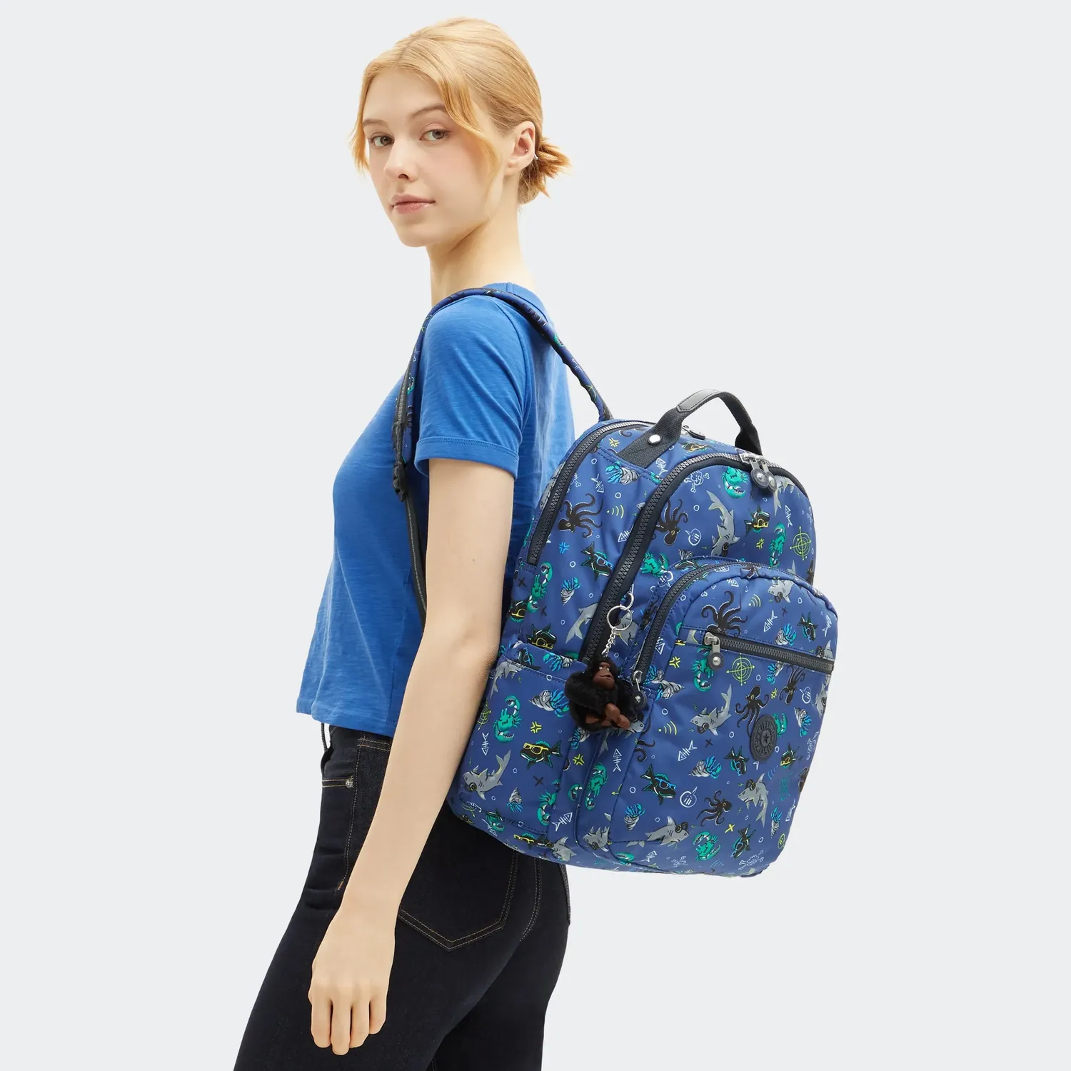 Kipling Seoul Lap rugzak Undersea Party 15 inch