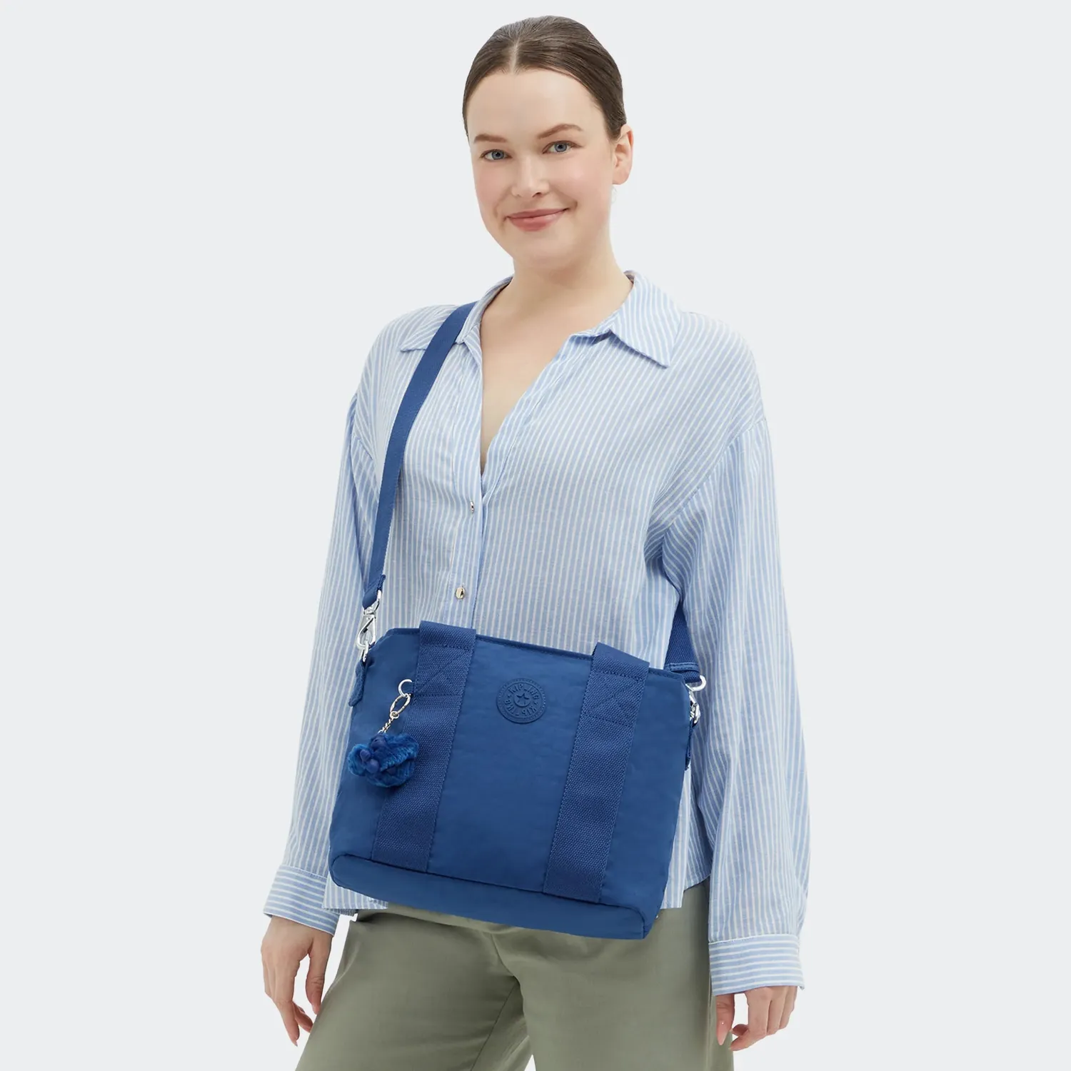 Kipling Minta M Up draagtas Medium casual blue afneembare riem