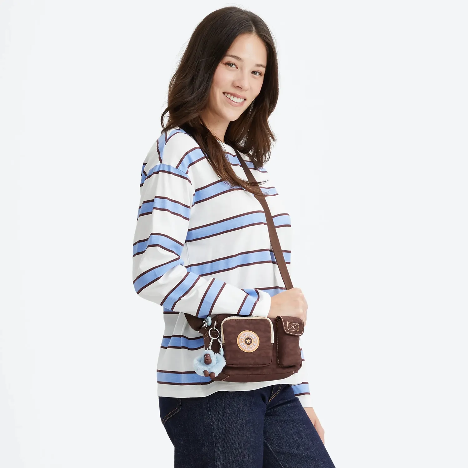 Kipling Abanu S Energy tas Energy Brown Klein verstelbaar