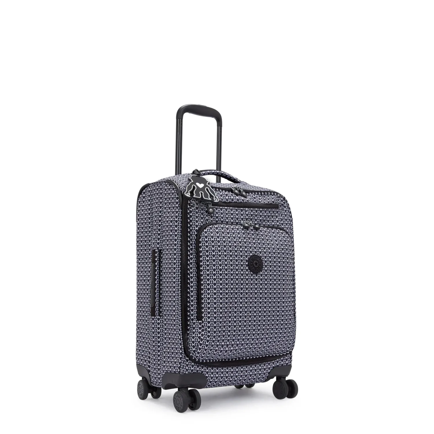 Kipling New Youri Spin S koffer Signature Print klein licht
