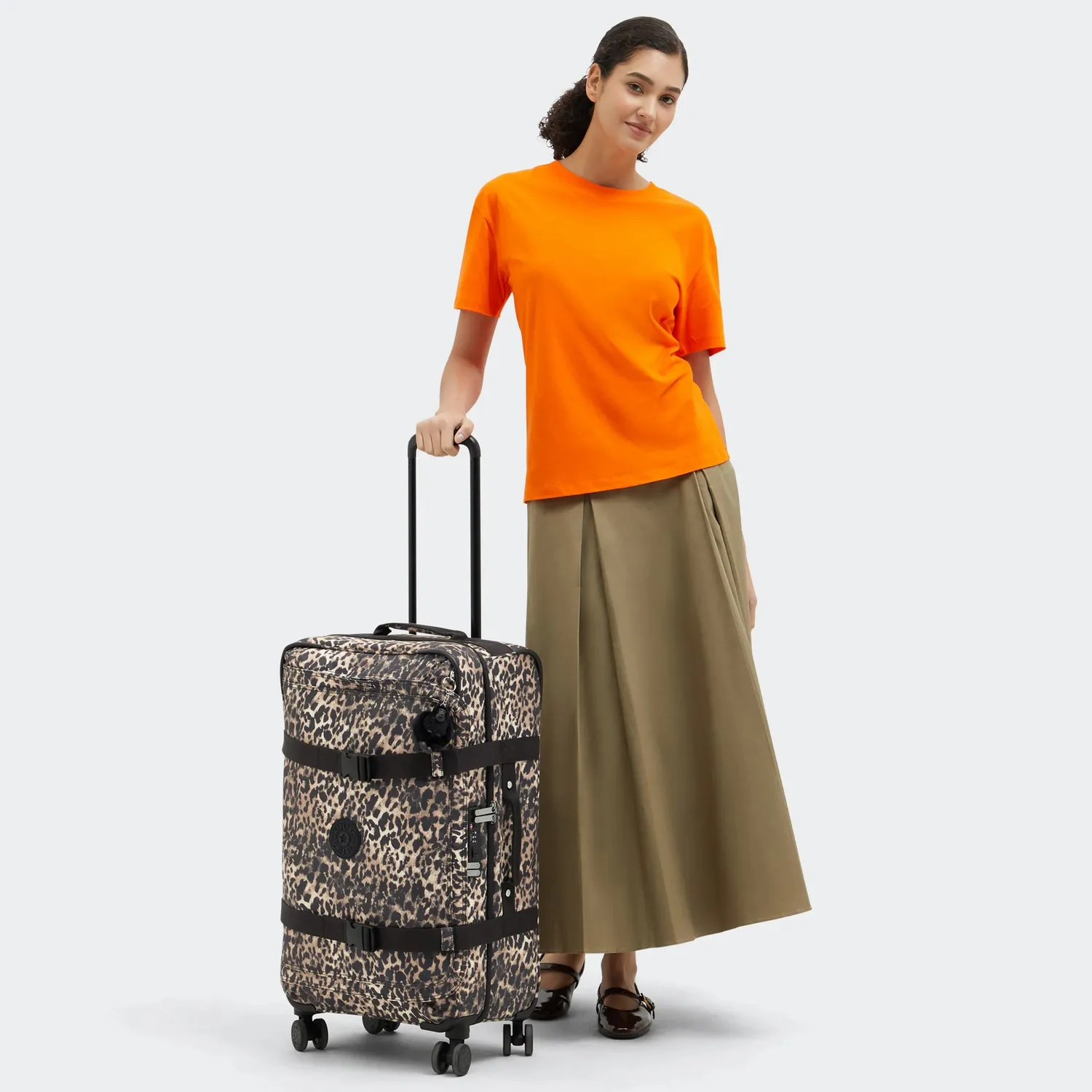 Kipling Spontaneous M koffer Medium Wild Leopard TSA-slot